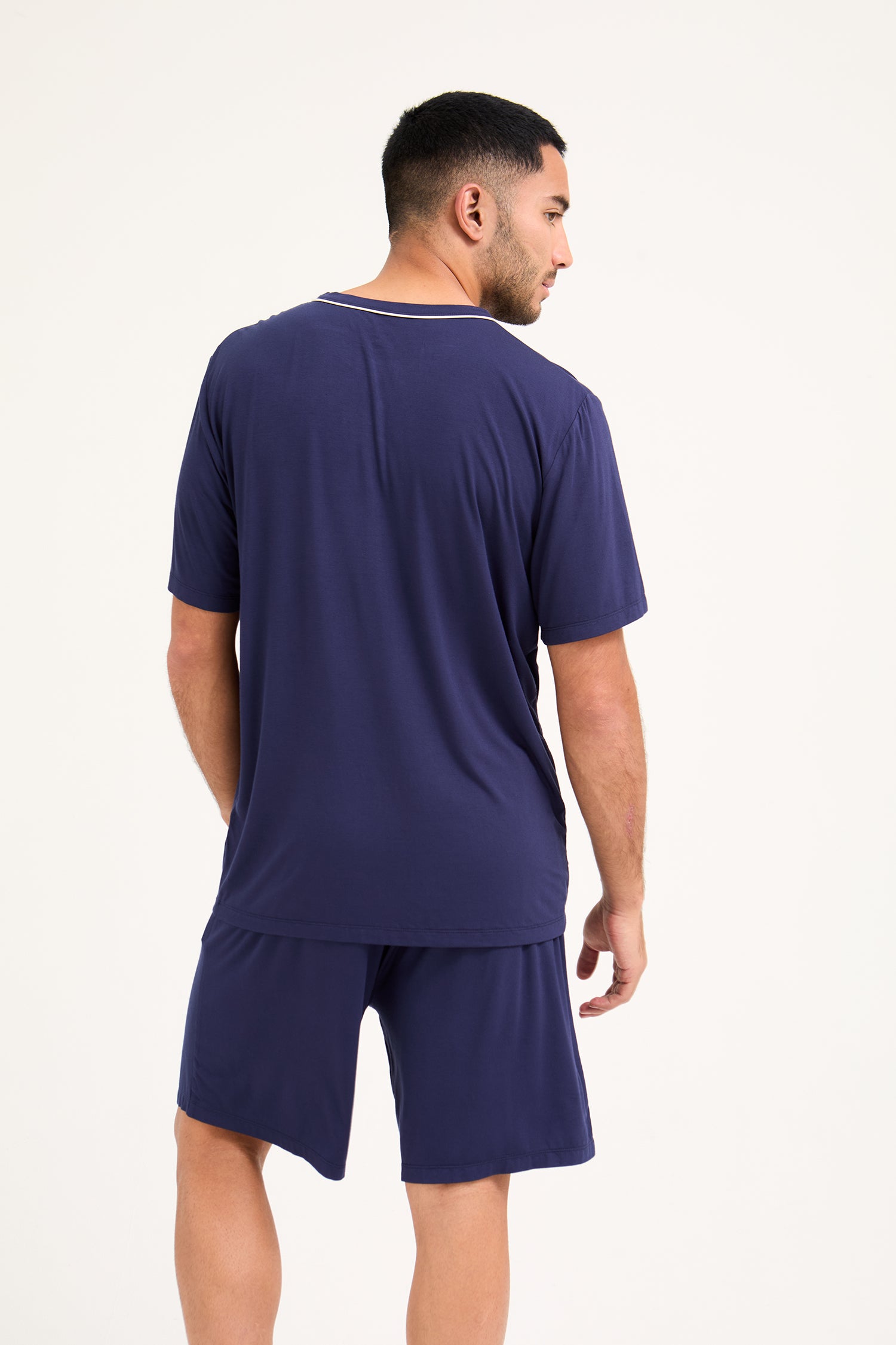 Mister You Bamboo Short Pyjama Set in Midnight - Pajamas