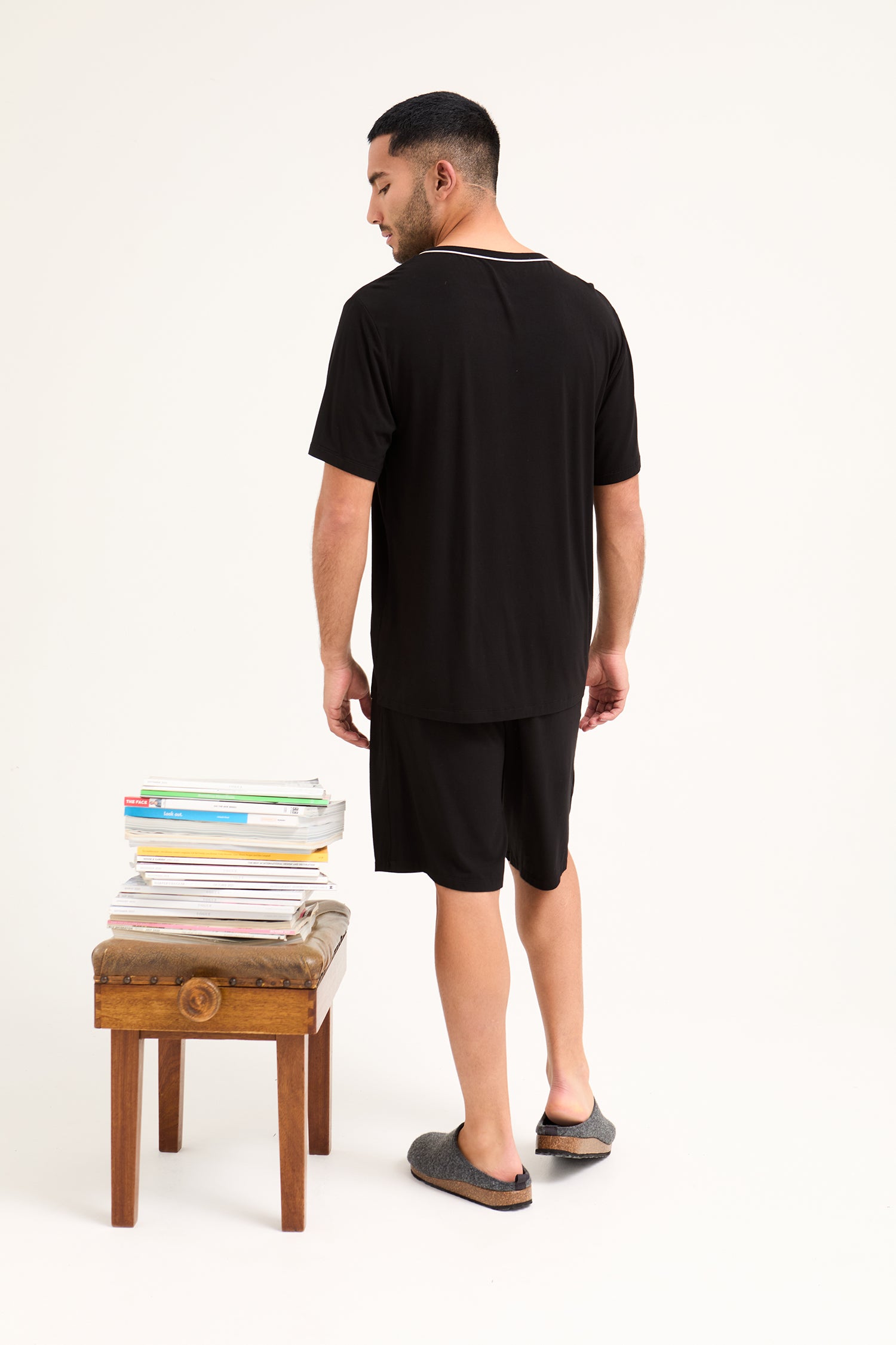 Mister You Jamie Mule Slippers in Charcoal