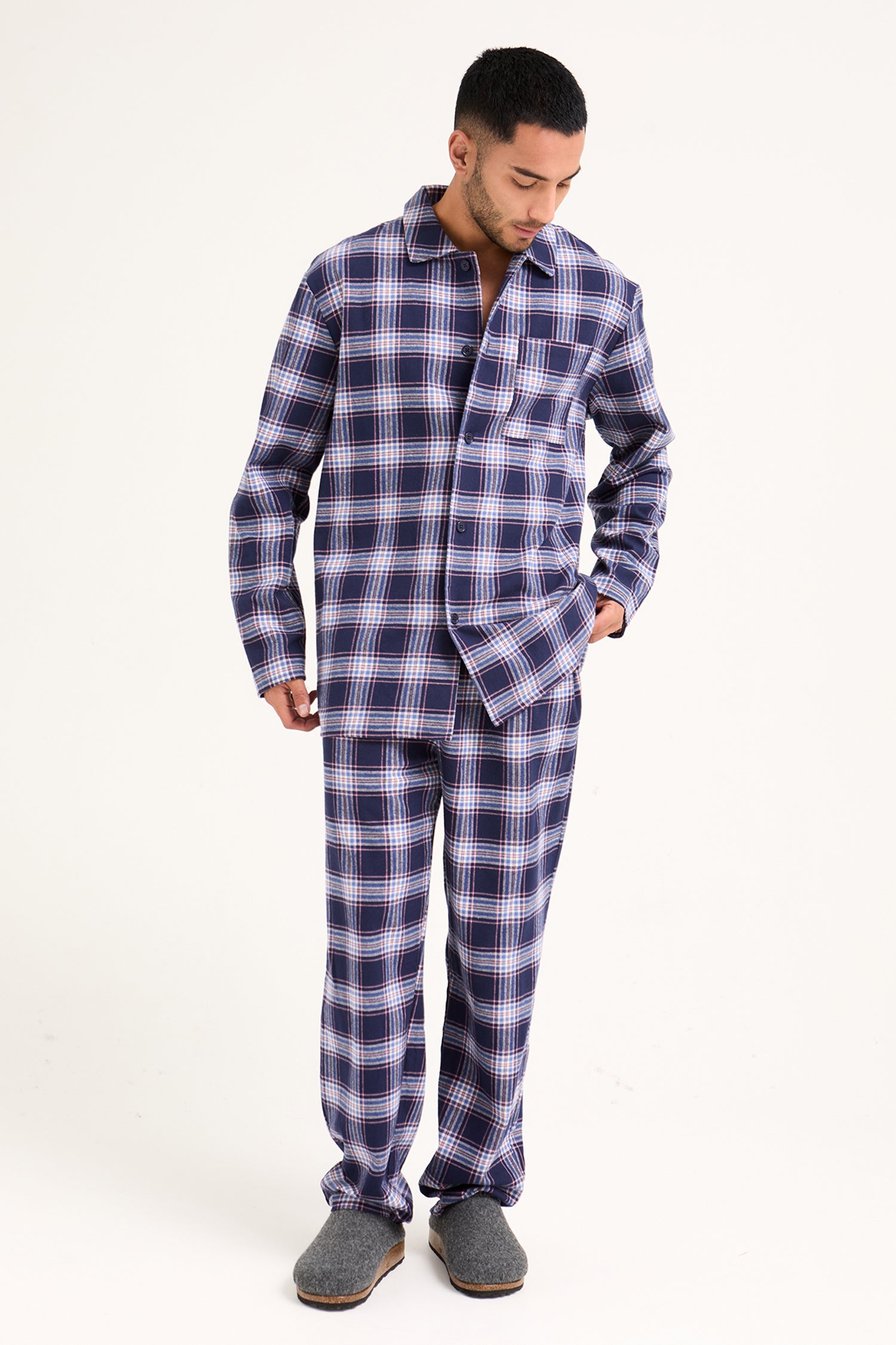 Mister You Plaid Pyjamas in Midnight