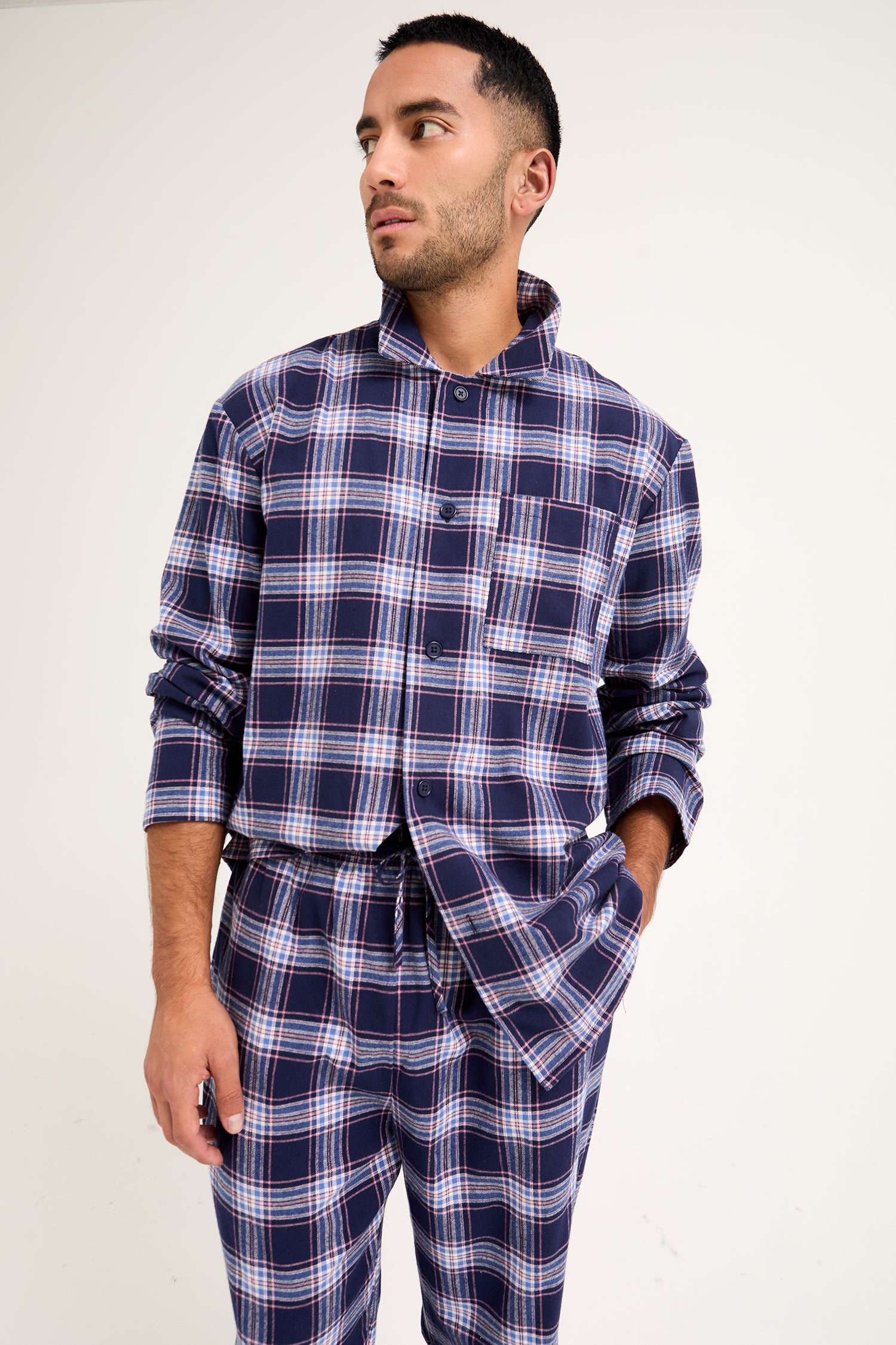 Mister You Plaid Pyjamas in Midnight - Pajamas