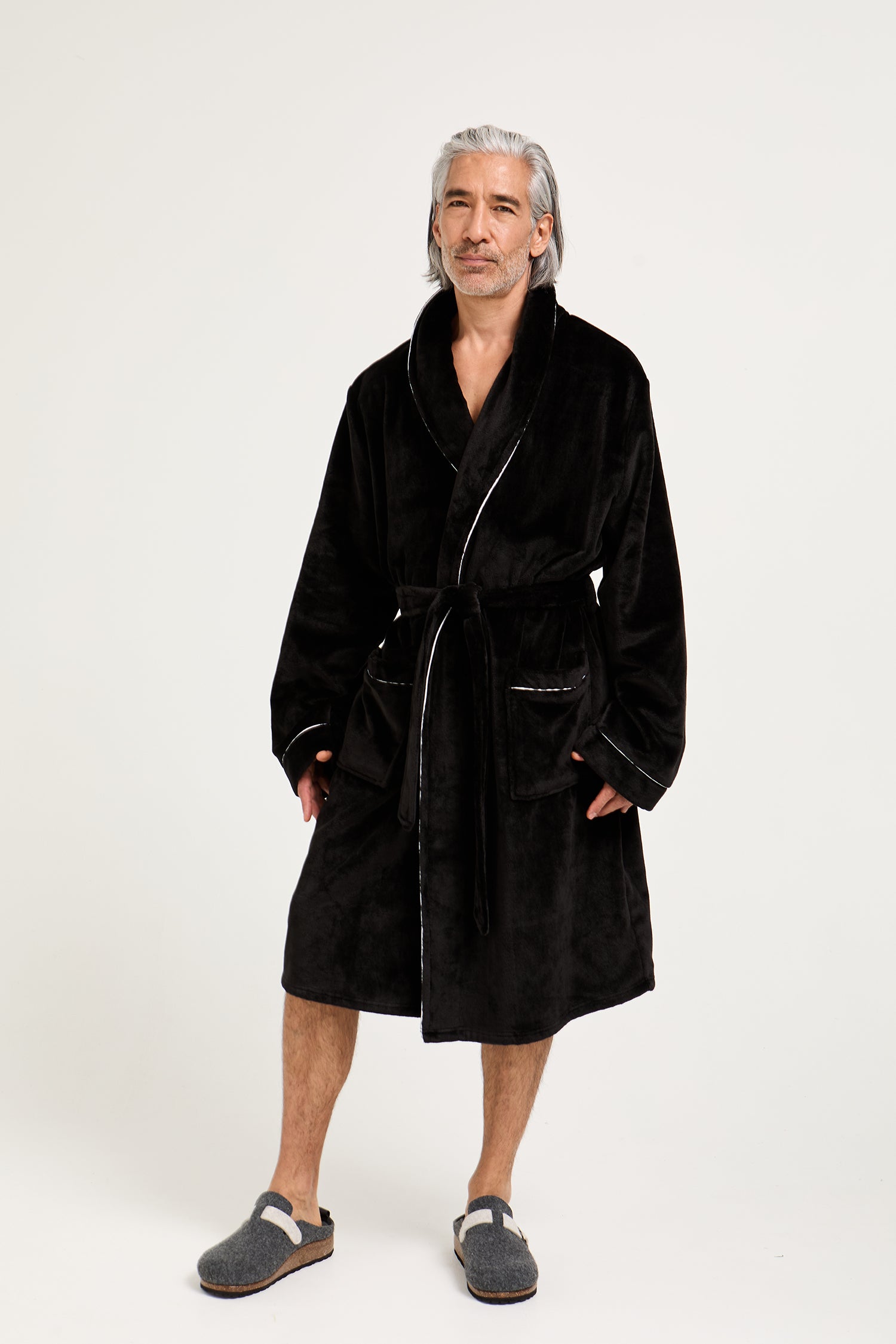 Mister You Super Plush Robe in Black - Robes