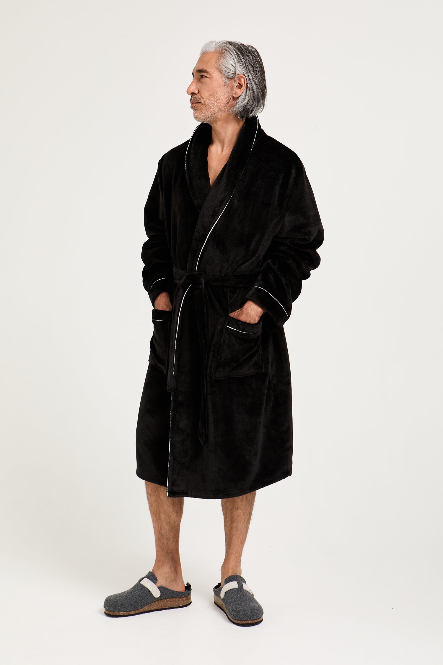 Mister You Super Plush Robe in Black - Robes