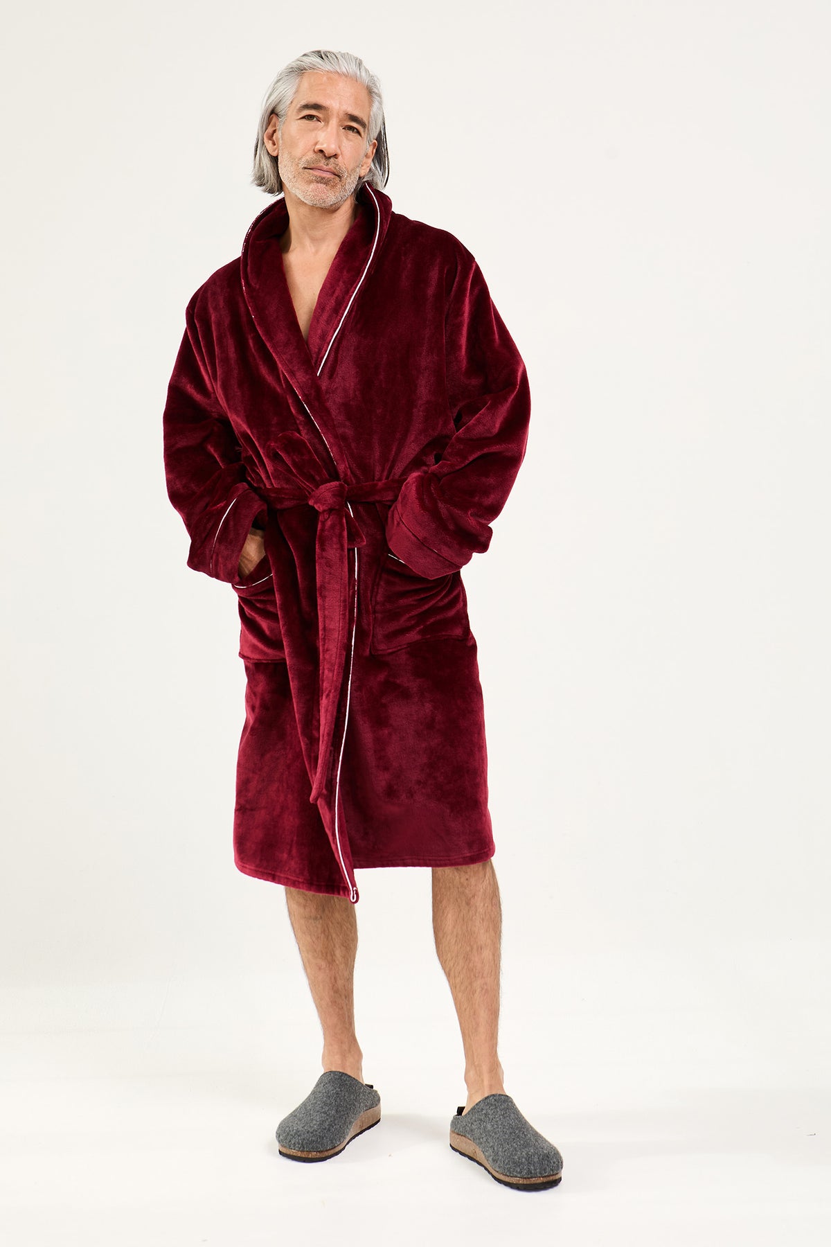 Mister You Super Plush Robe in Claret