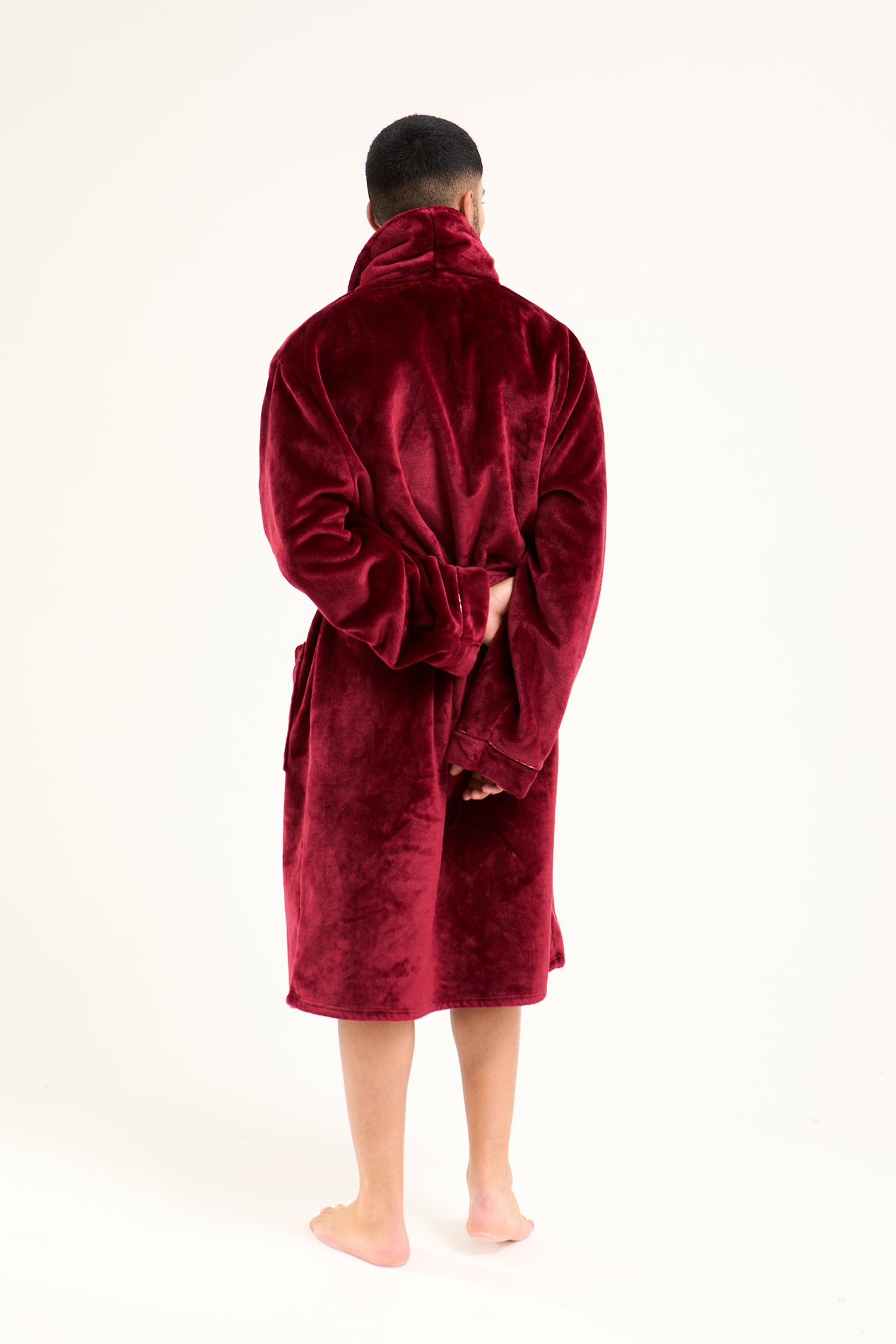 Mister You Super Plush Robe in Claret - Robes