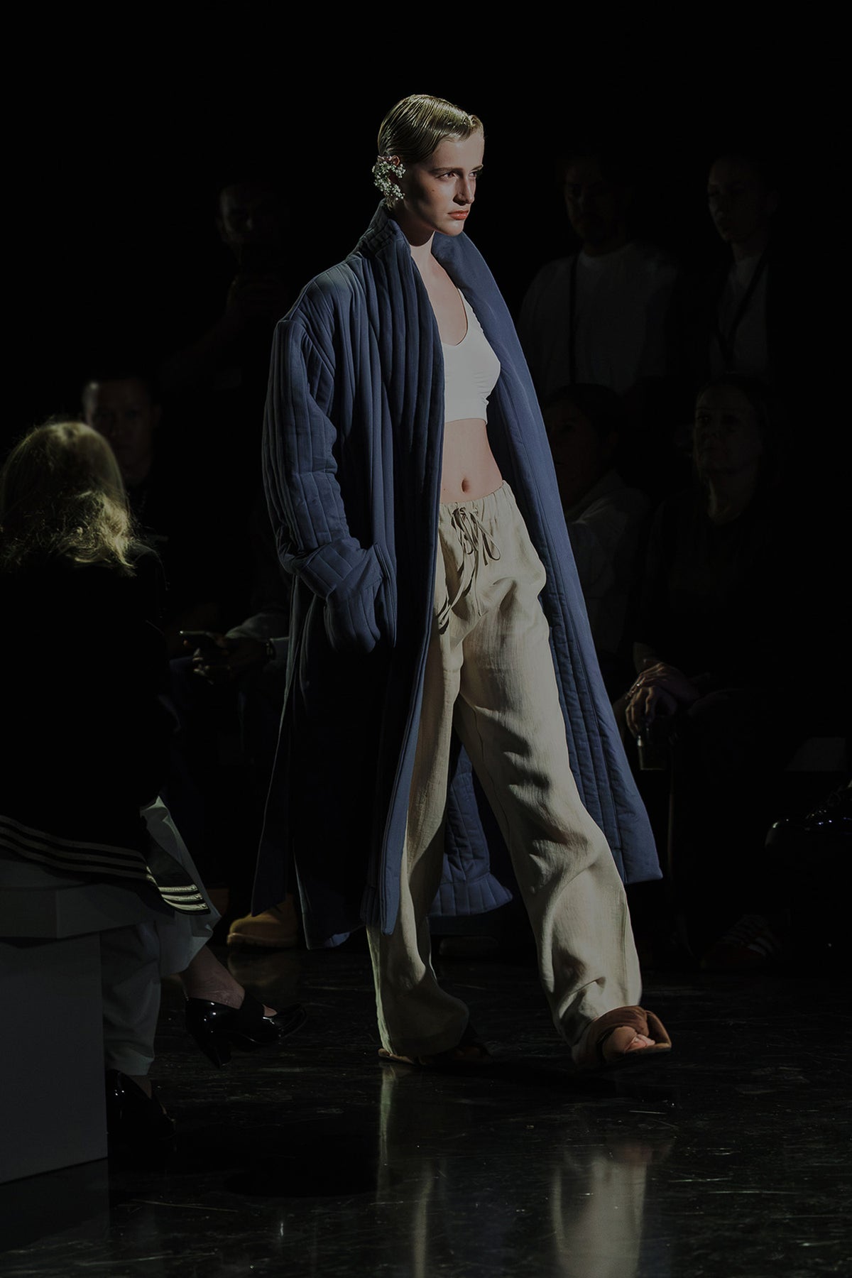Relaxed Linen Wide Leg Trousers In Summer Sand