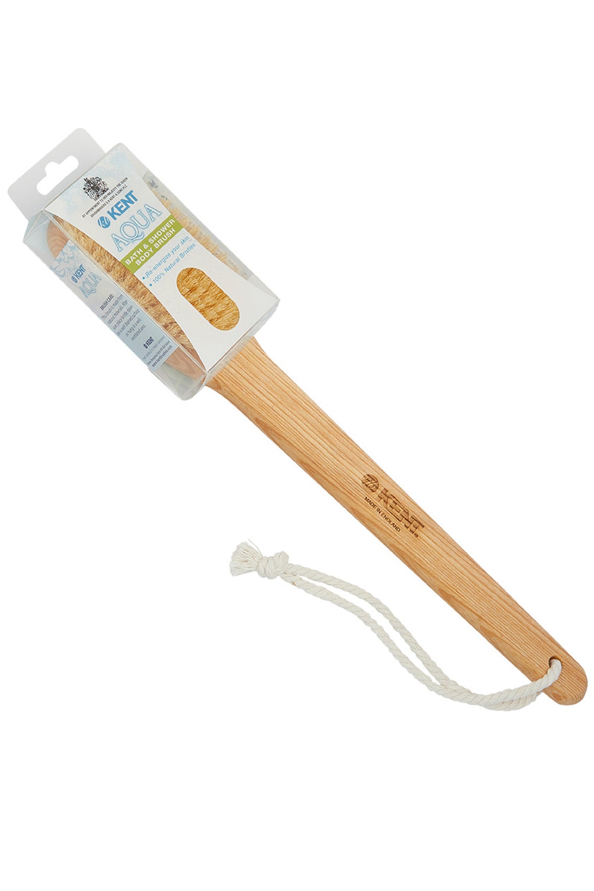 Natural Bristle Long Handle Bath Brush