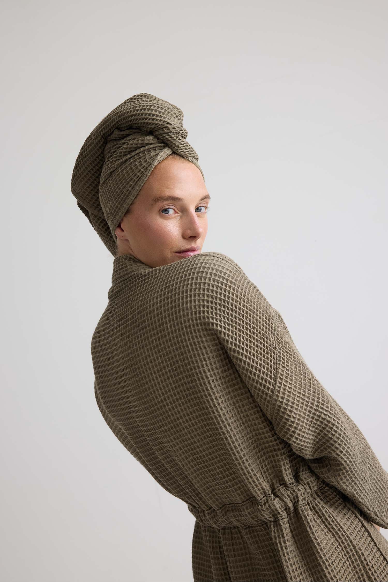 Waffle Kimono Robe In Overland Trek