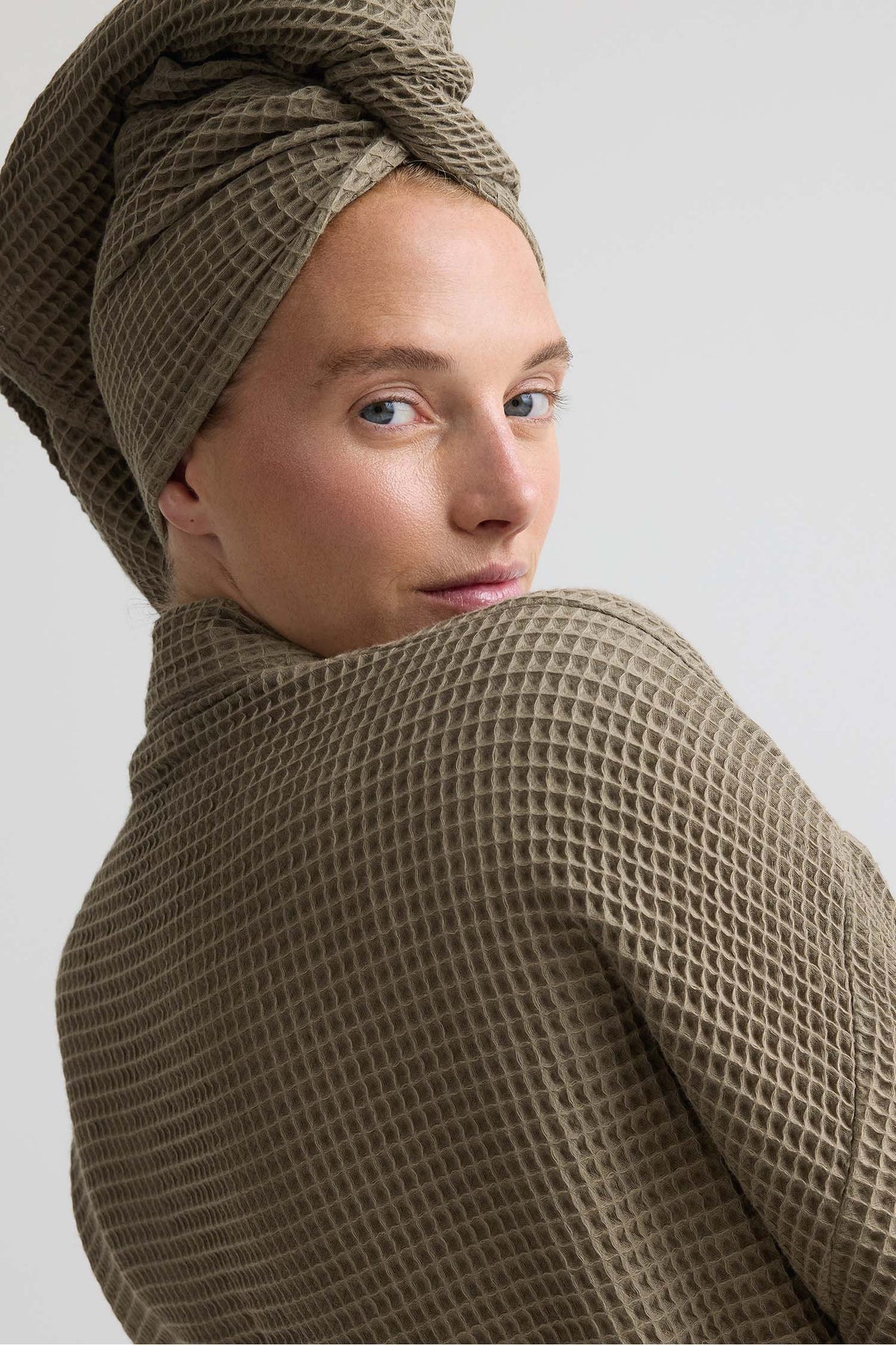 Waffle Kimono Robe In Overland Trek