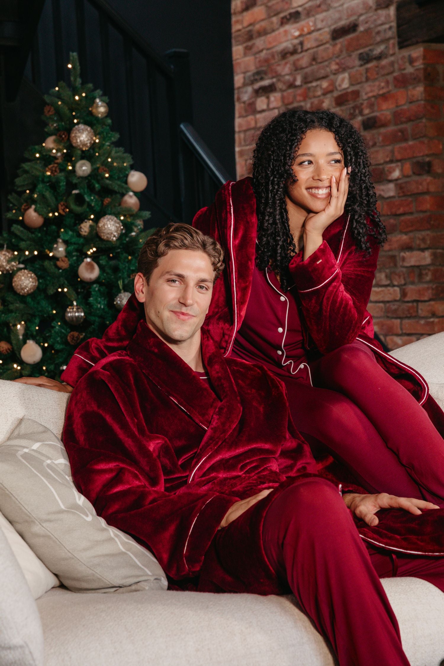 His and Hers Super Plush Robe in Claret