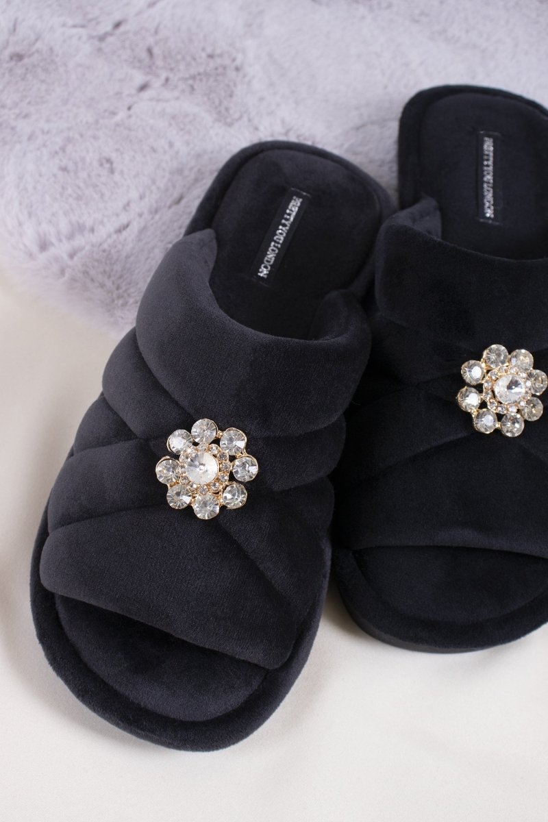 Faye Slippers in Raven - Slippers