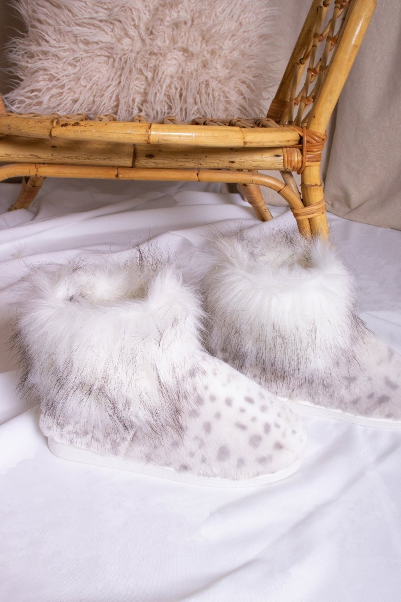 Fern in Snow LeopardSlippers
