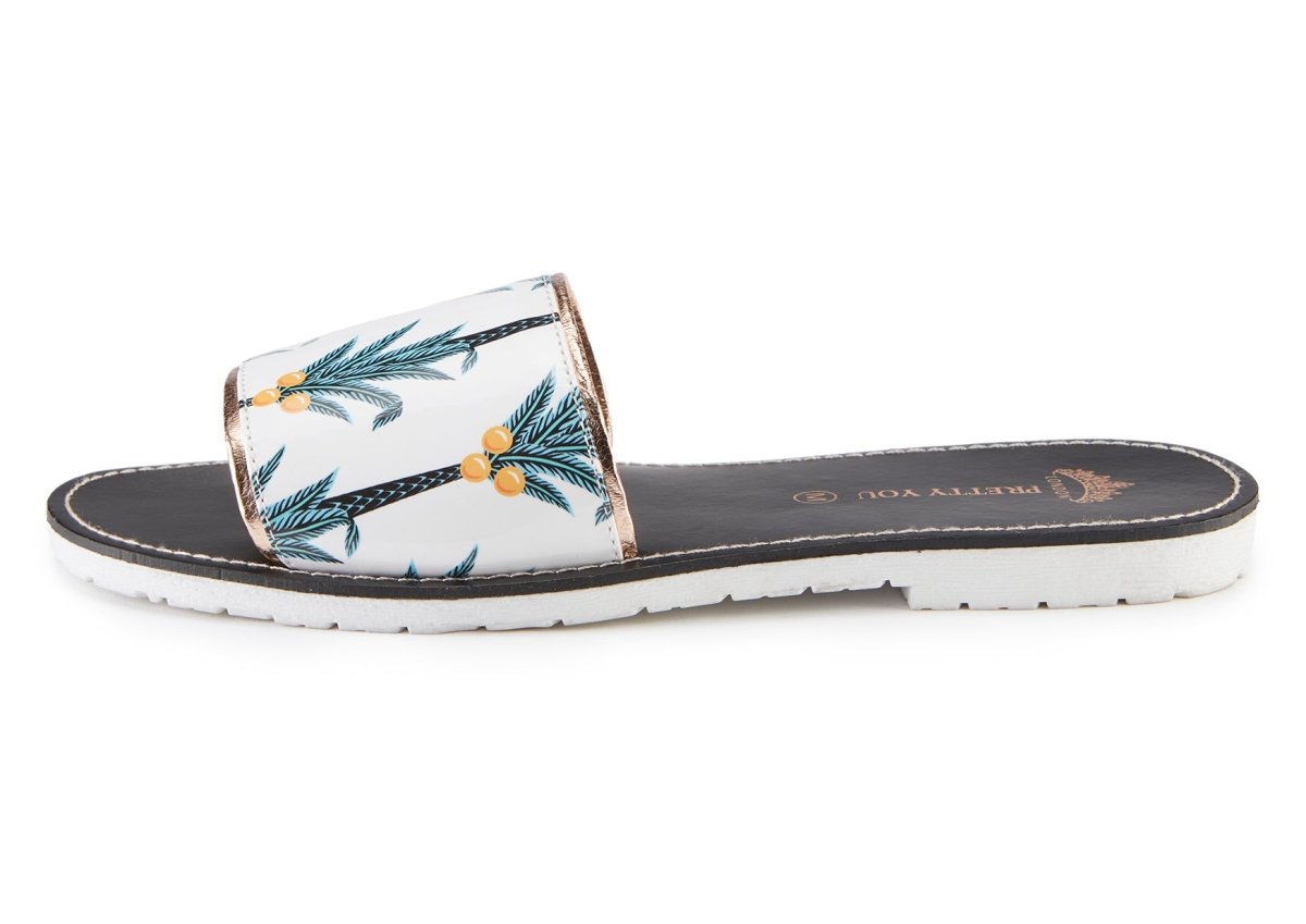 Coconut Printed Slide & Clutch Set - Sandals