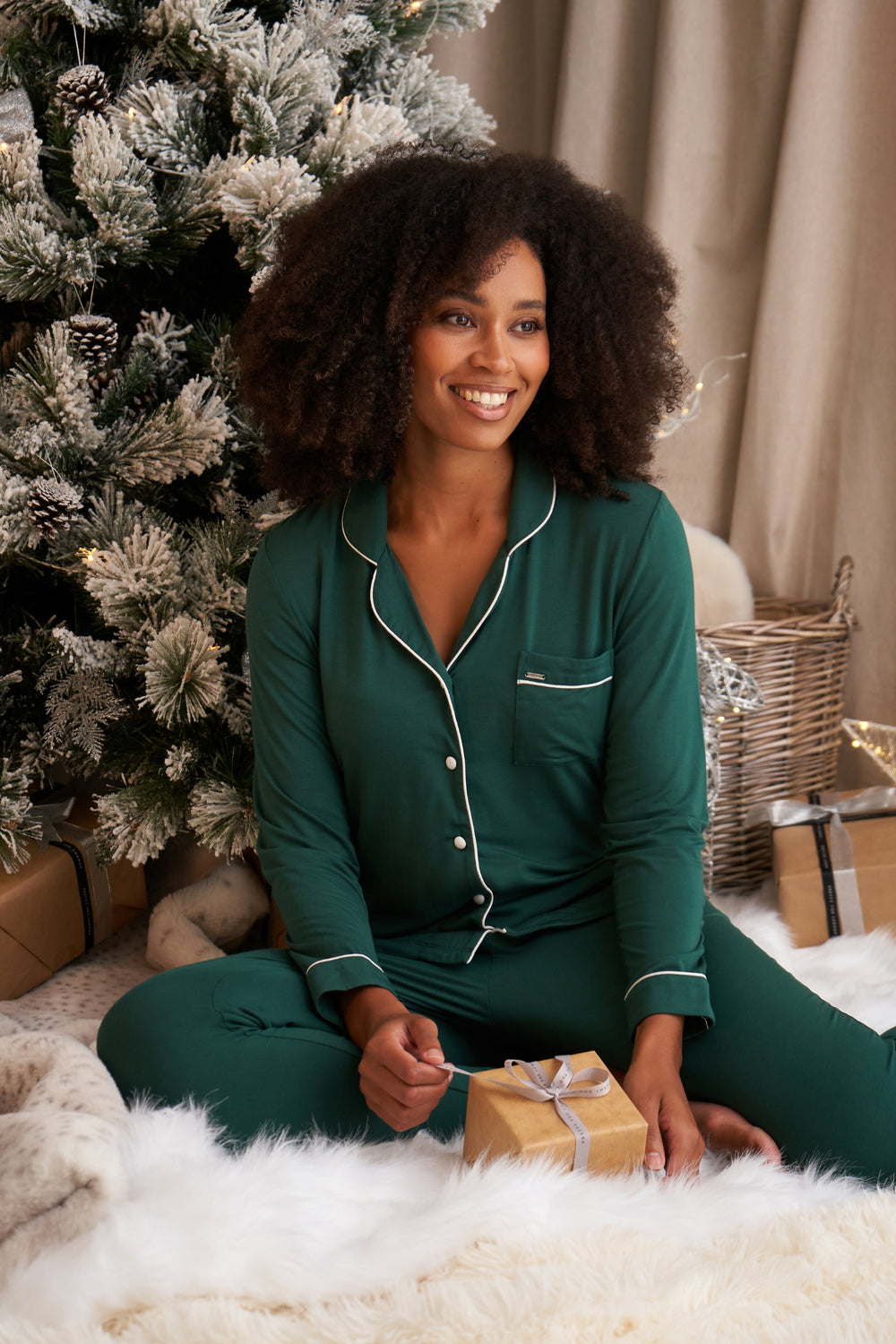 Bamboo Pajama Set in Green