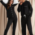 His and Hers Bamboo Pyjama Sets in Black