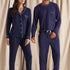 His and Hers Bamboo Pyjama Sets in Midnight