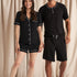 His and Hers Bamboo Short Pyjama Sets in Black