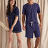 His and Hers Bamboo Short Pyjama Sets in Midnight