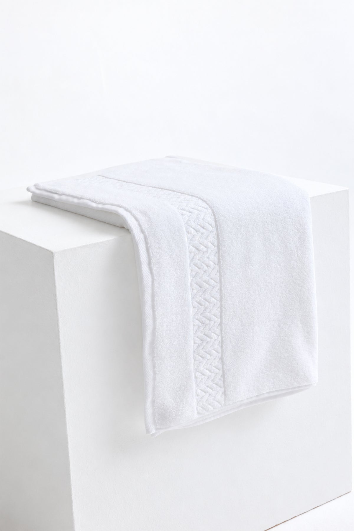 Bamboo Bath Towel In White