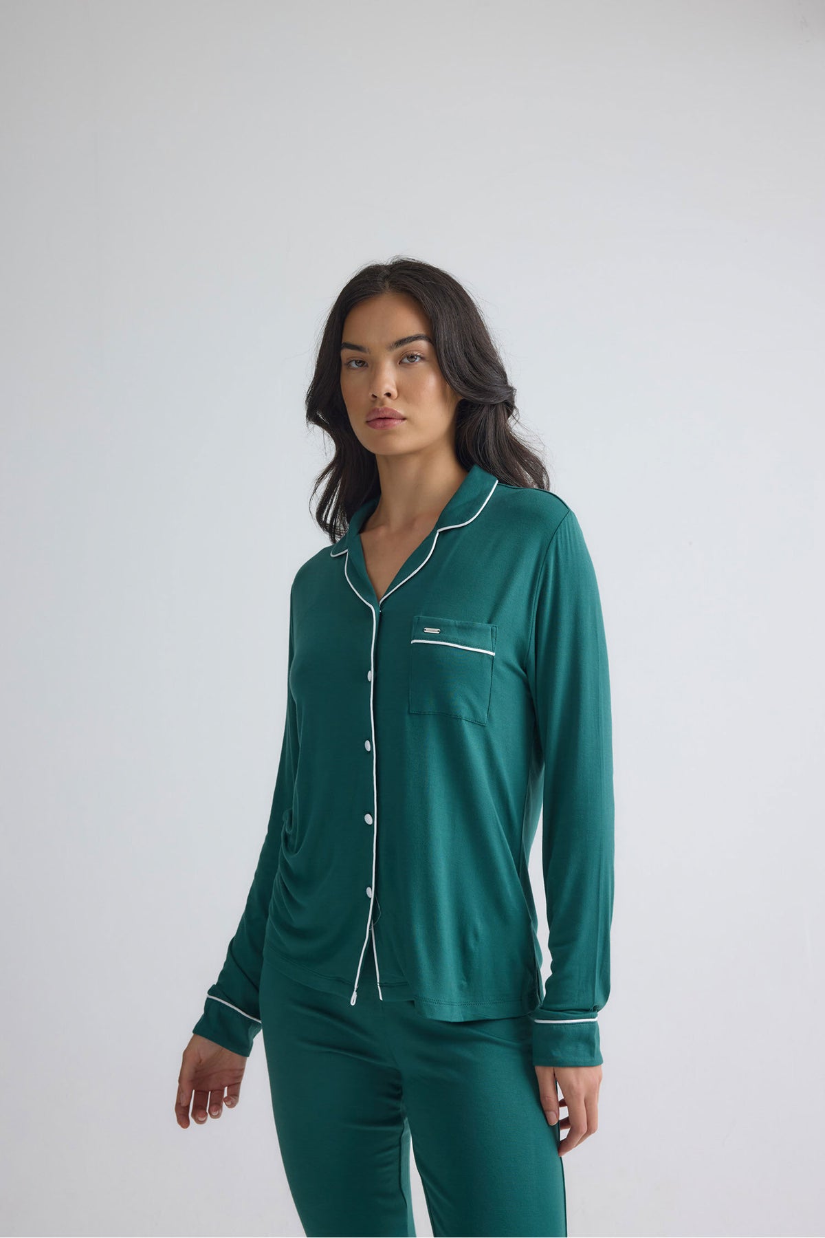 Bamboo Long Pyjama Set in Green