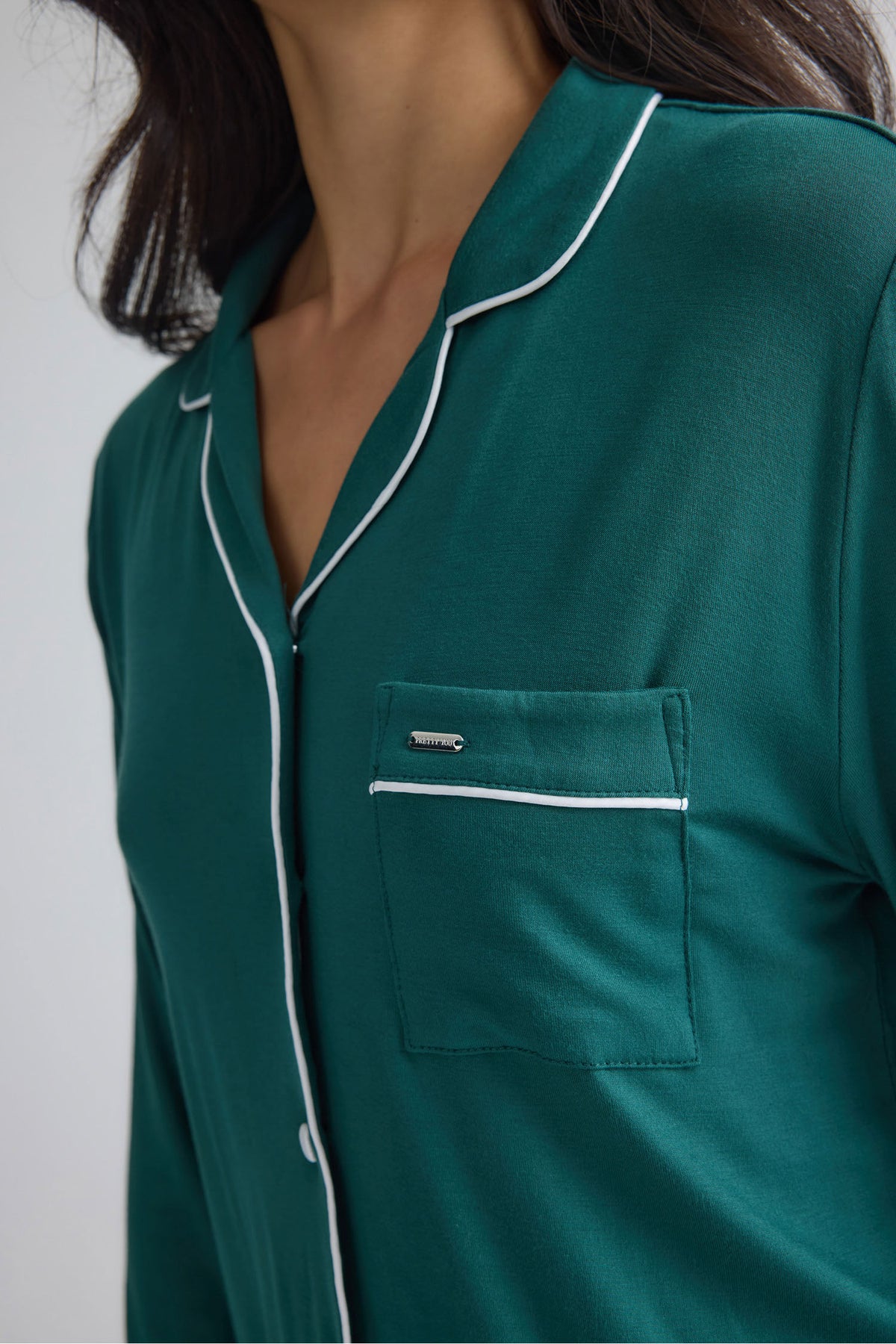 Bamboo Long Pyjama Set in Green