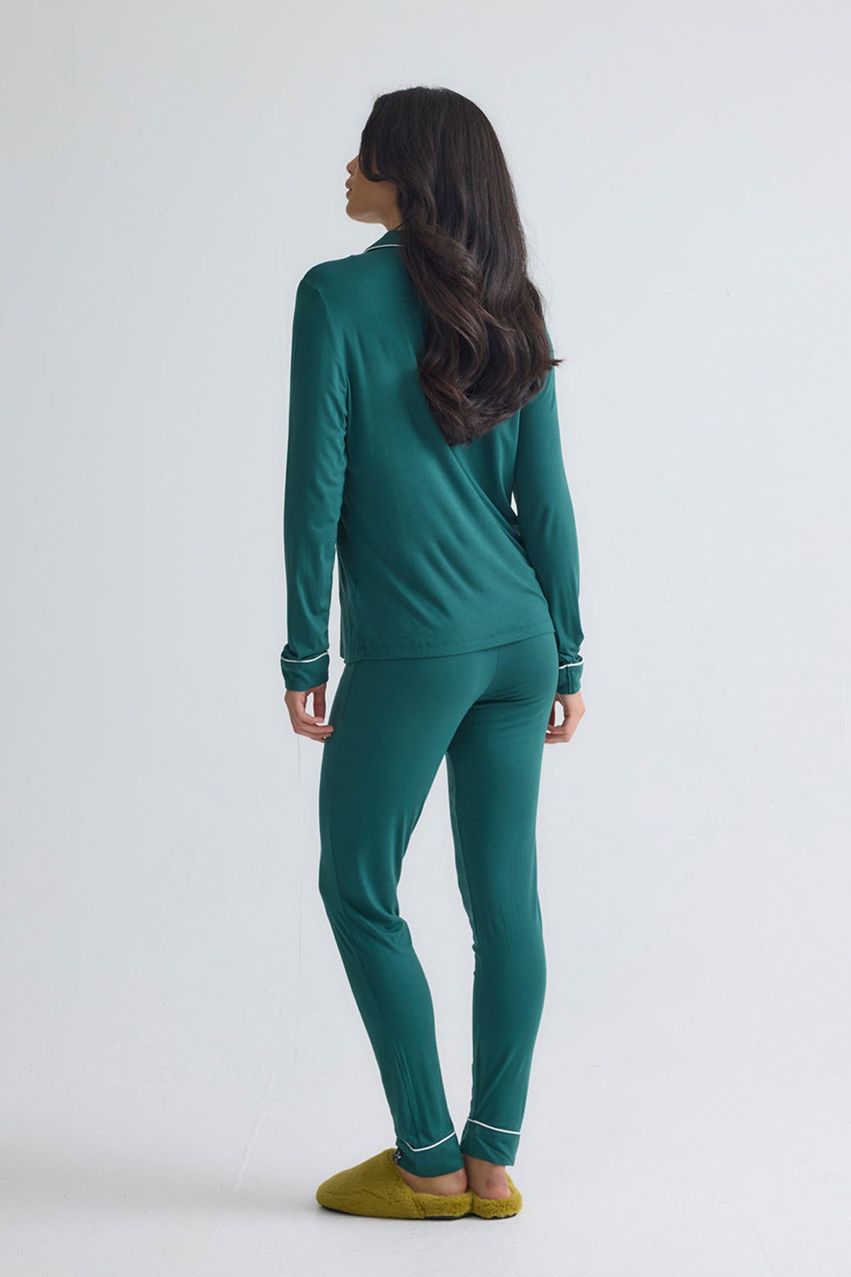Bamboo Long Pyjama Set in Green
