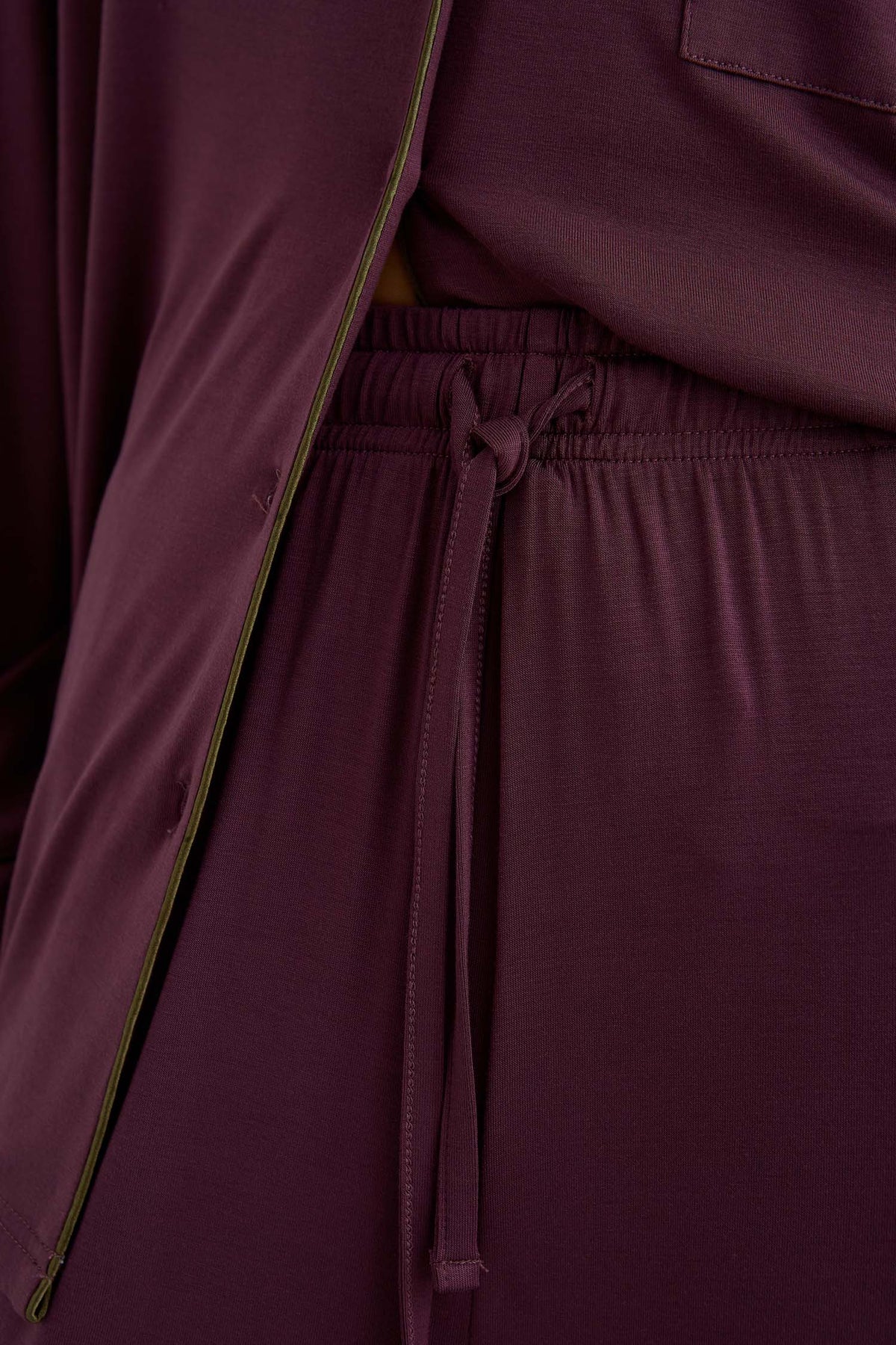 Bamboo New Classic Long Pyjama Set In Huckleberry