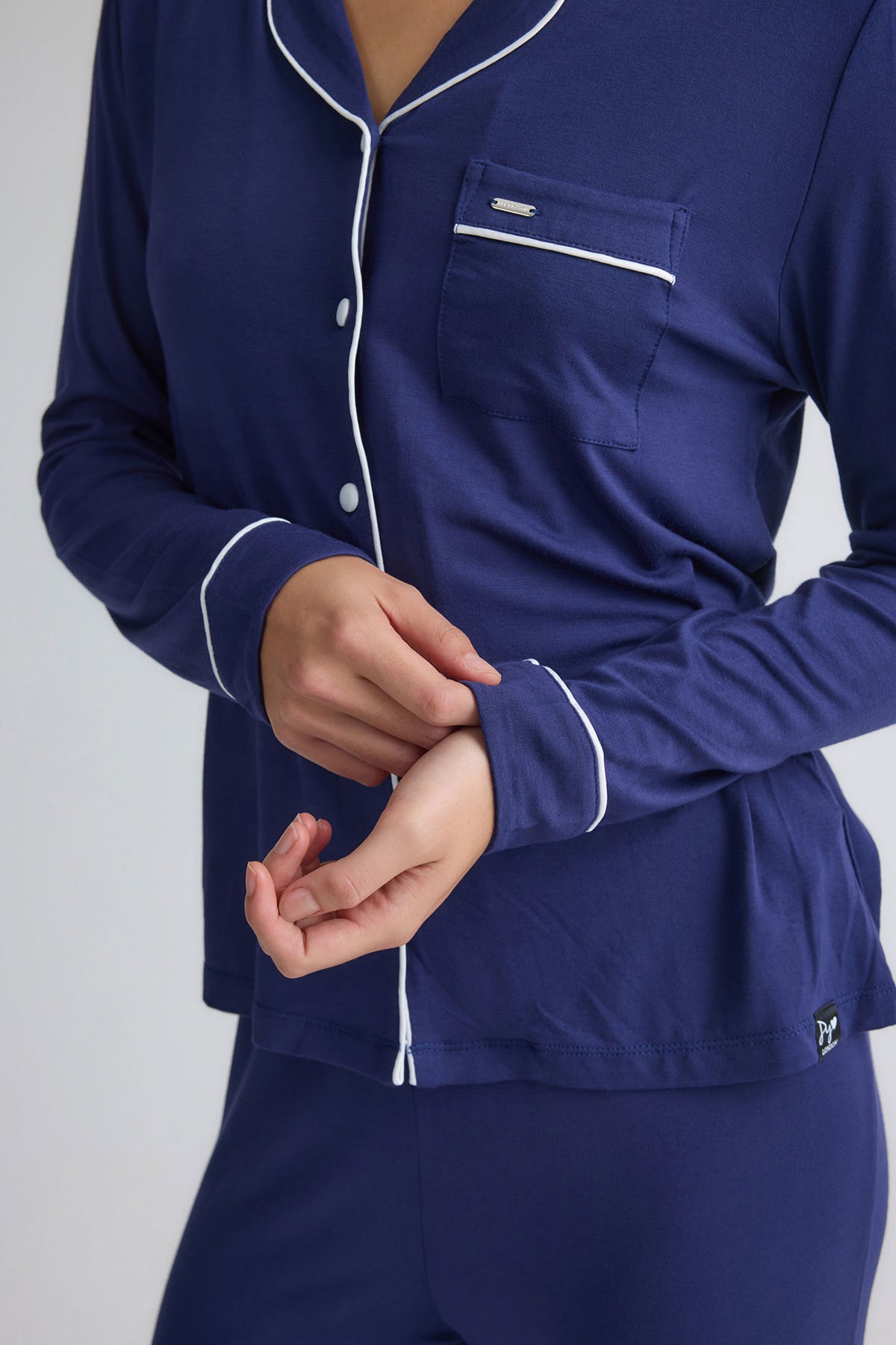 Bamboo Long Pyjama Set in Midnight