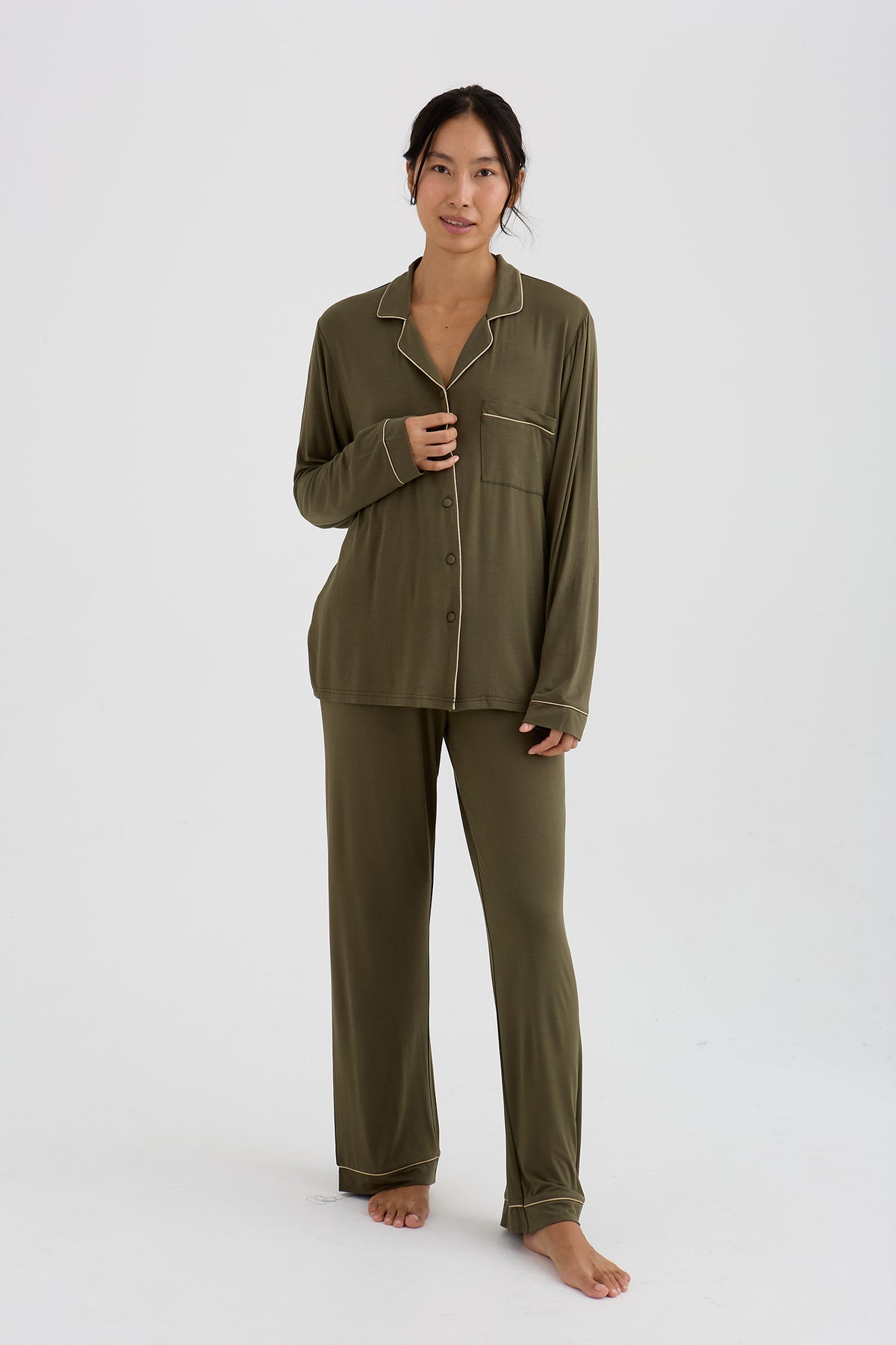 Bamboo Classic Long Pyjama Set