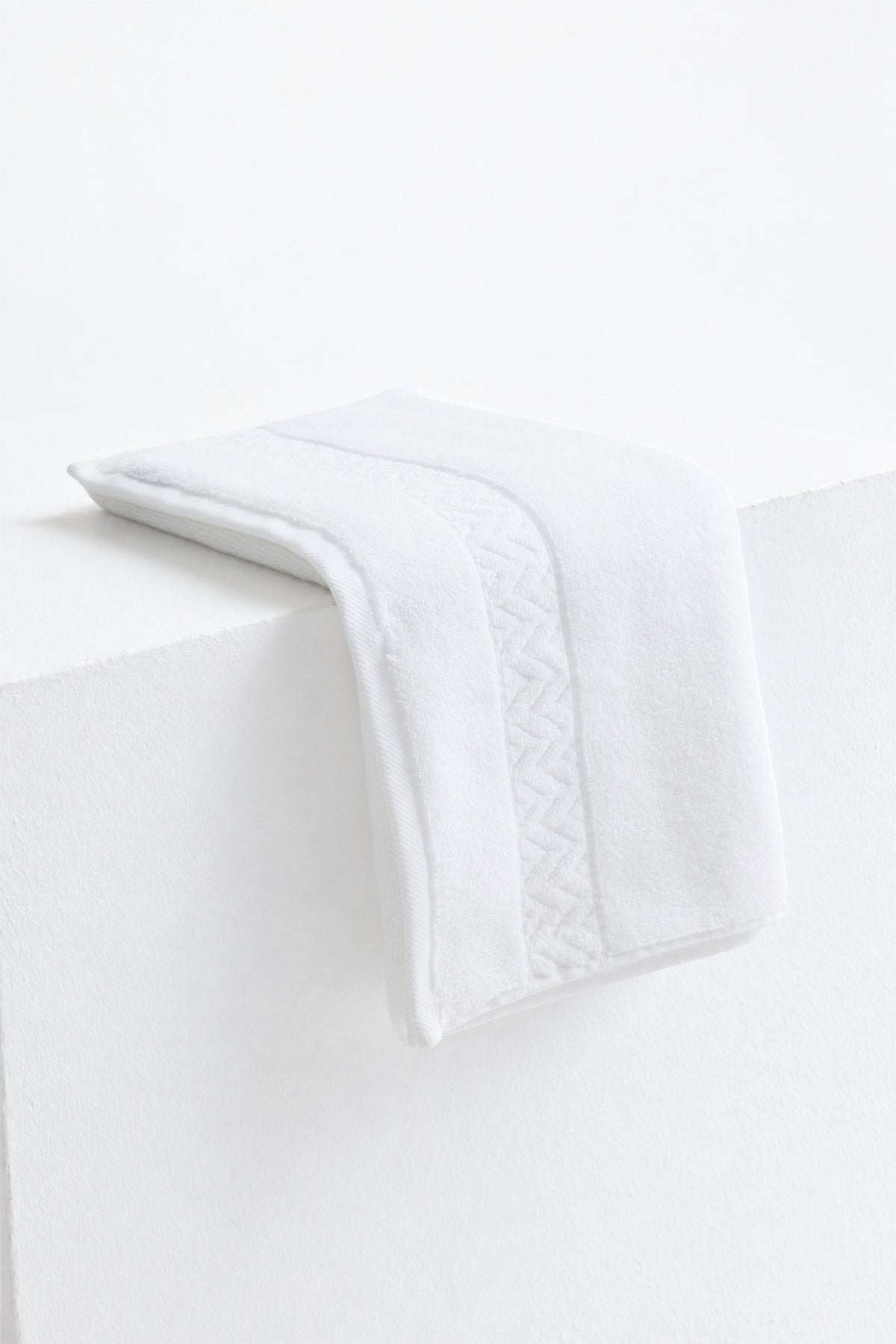Bamboo Hand Towel In White