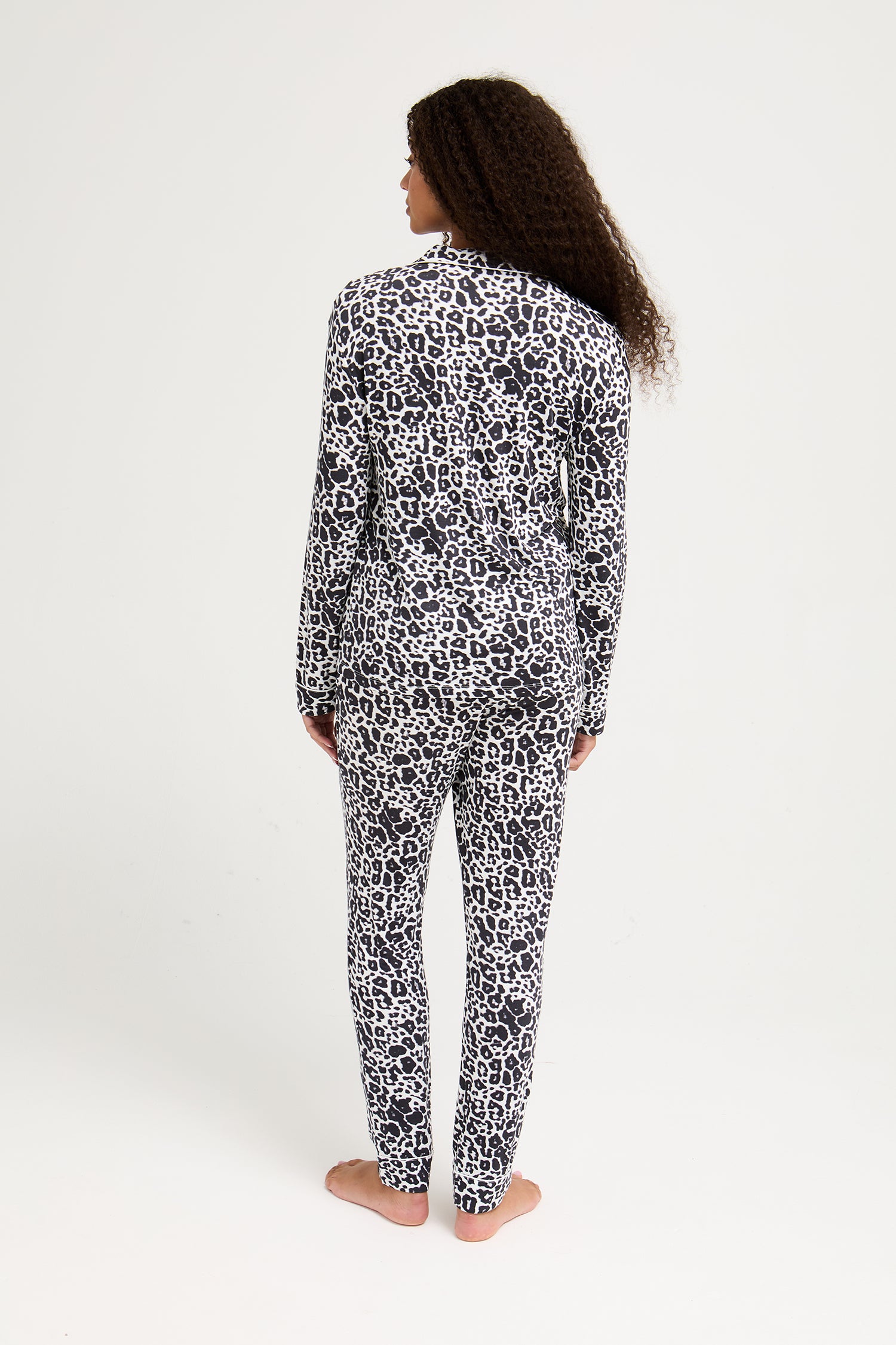 Bamboo Long Pyjama Set in Luxe Leopard