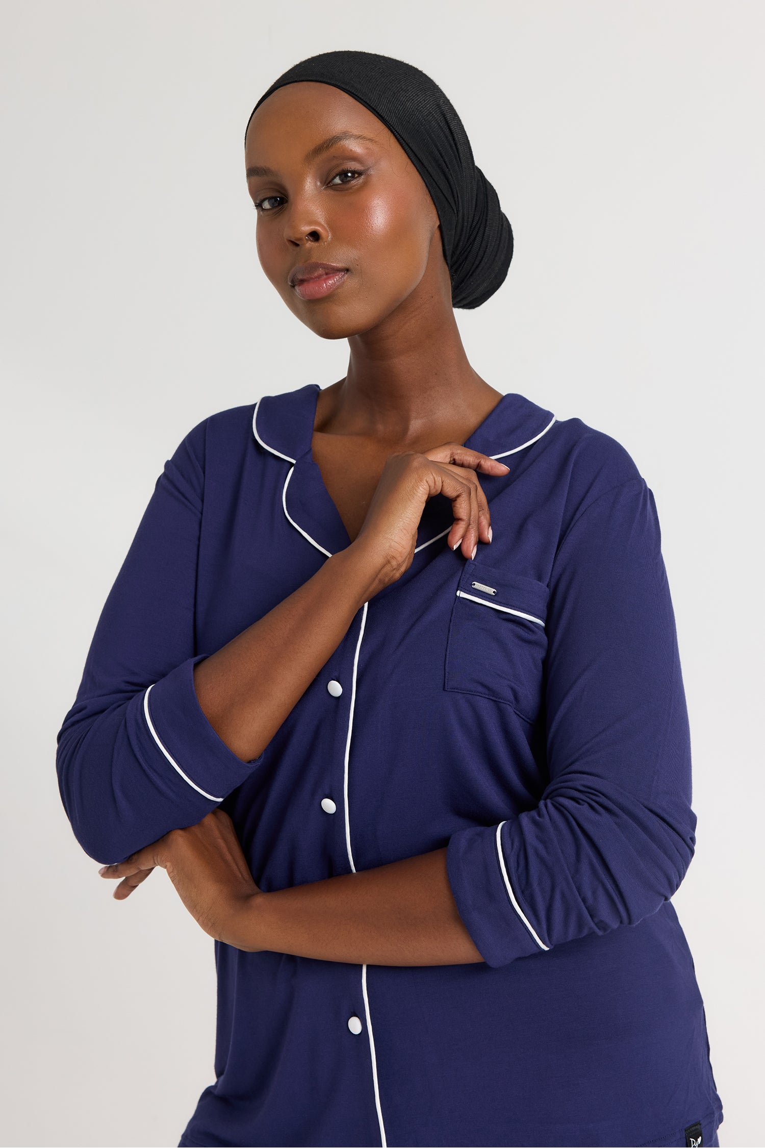 Bamboo Pajama Set in Midnight