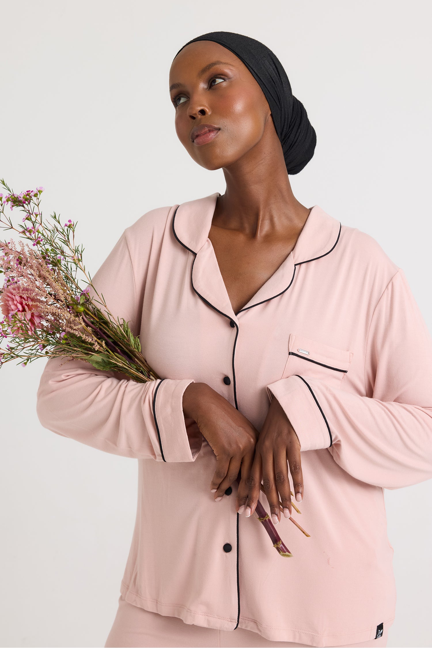 Bamboo Long Pyjama Set in Pink