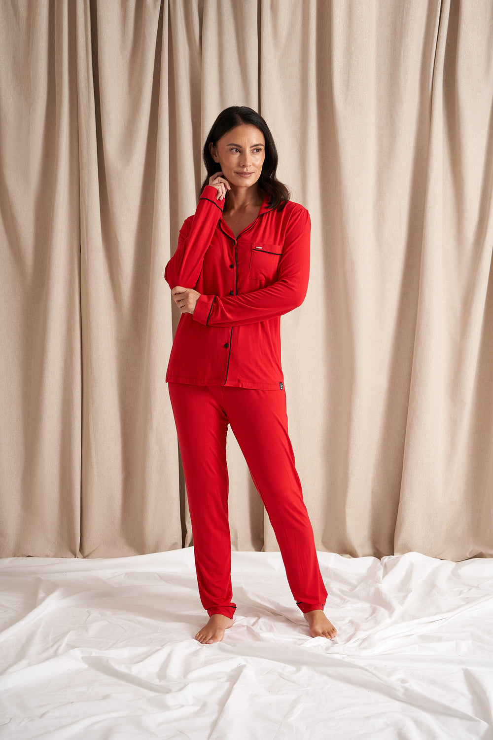 Bamboo Pyjama Set in Red