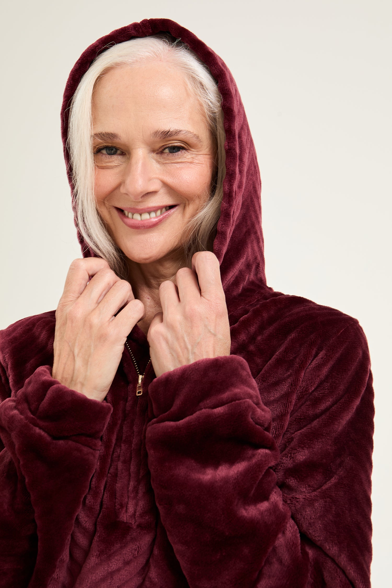 Cosy Chevron Lounge Suit in Maroon