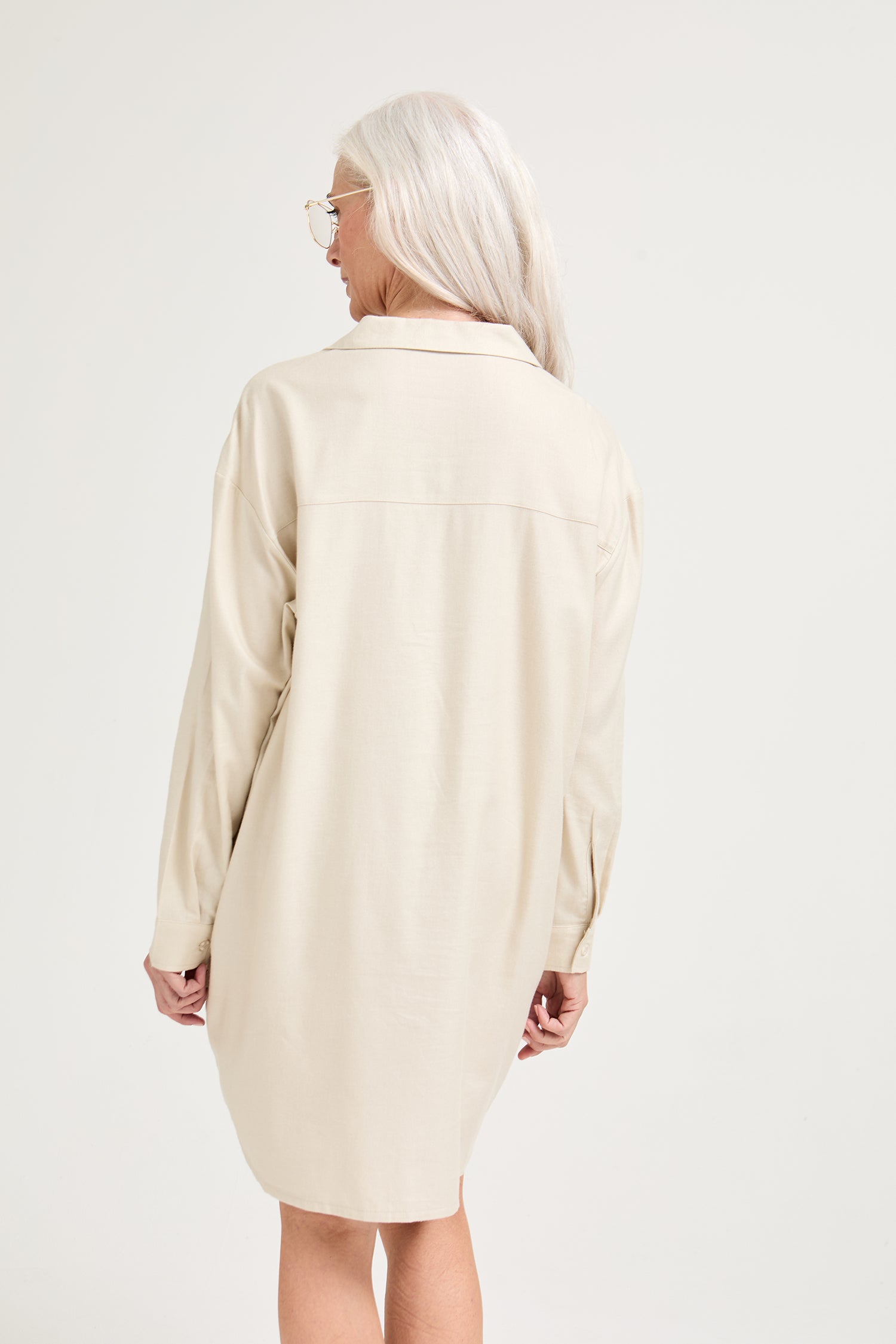 Cotton Modal Relaxed Nightshirt in Natural