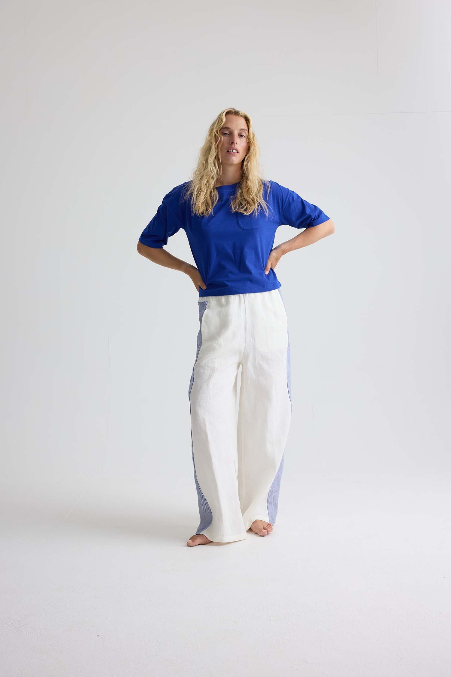 Relaxed Cotton T-Shirt In Bluing