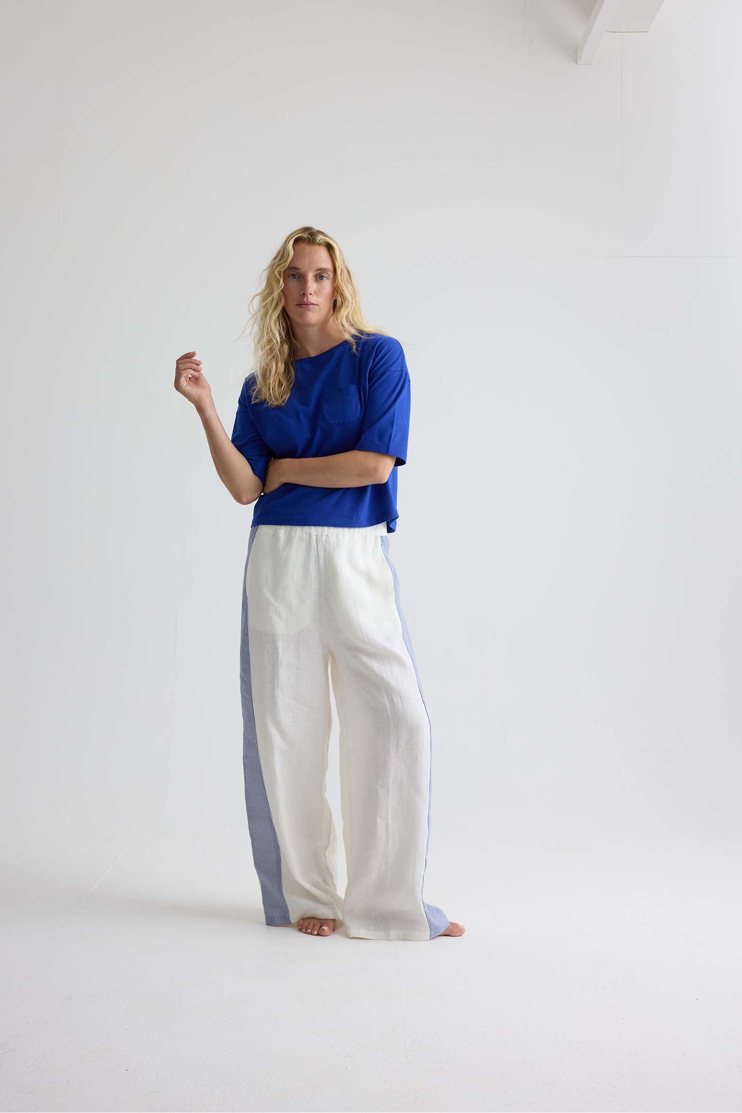 Relaxed Cotton T-Shirt In Bluing