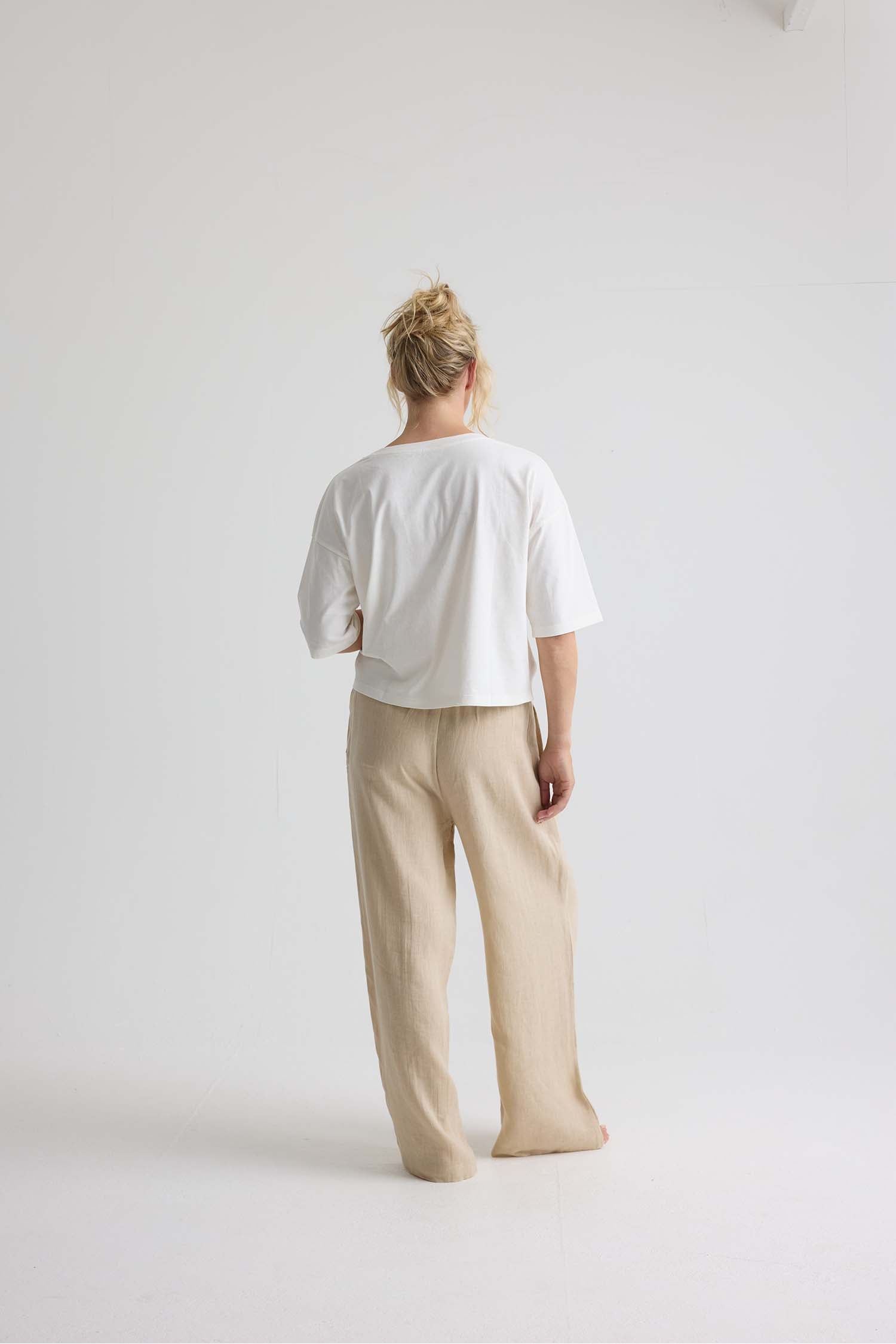 Relaxed Cotton T-Shirt In Coconut Milk