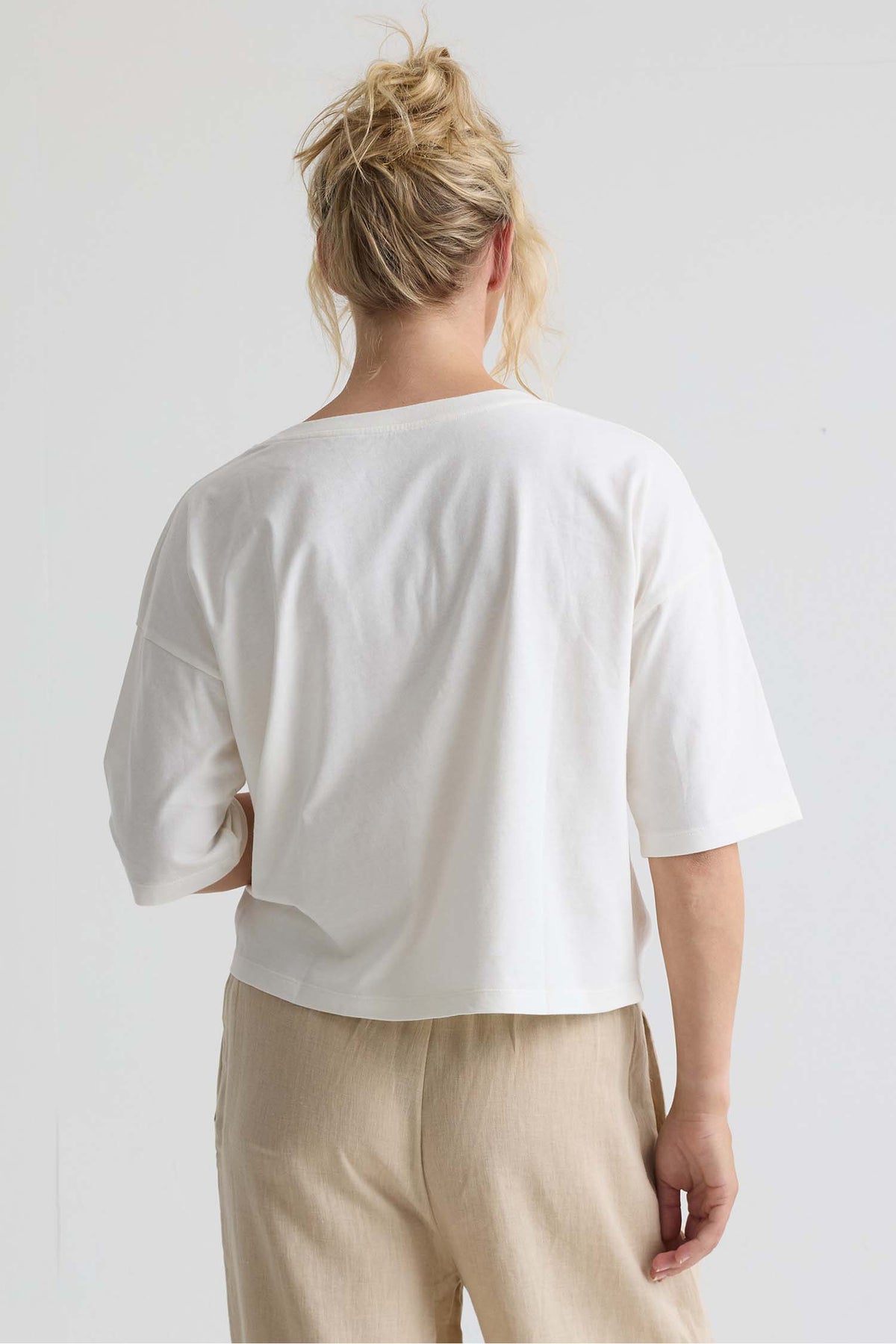 Relaxed Cotton T-Shirt In Coconut Milk