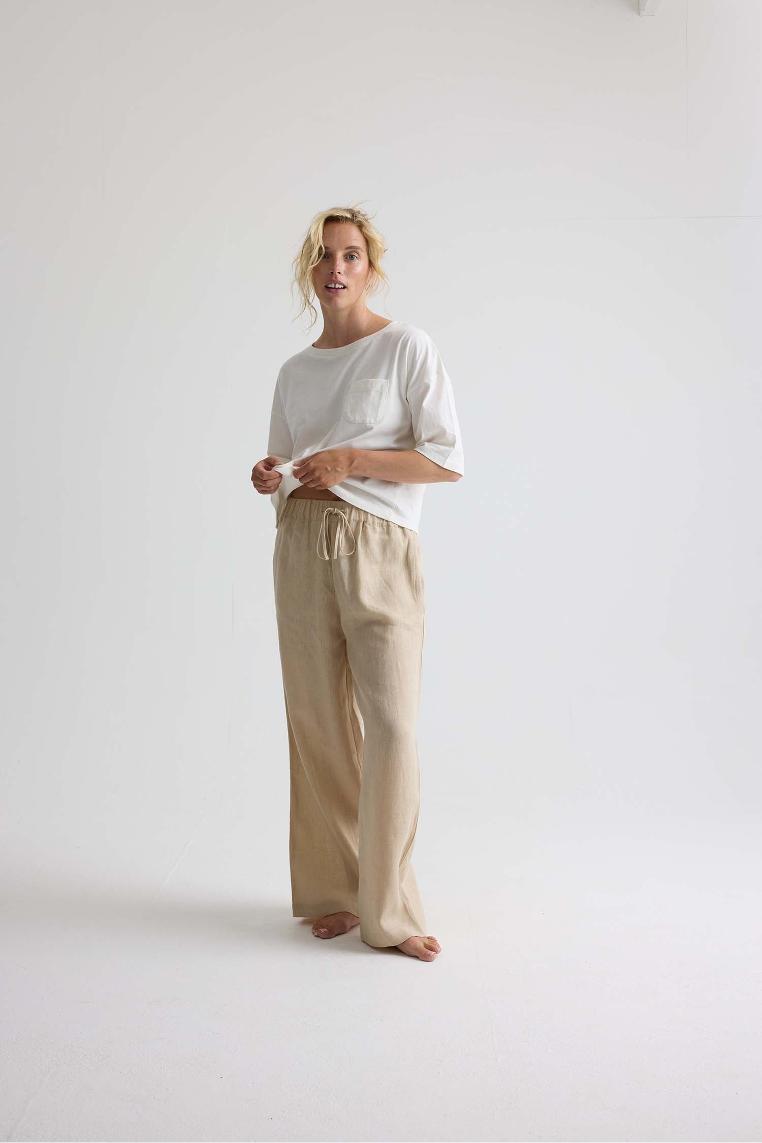 Relaxed Cotton T-Shirt In Coconut Milk