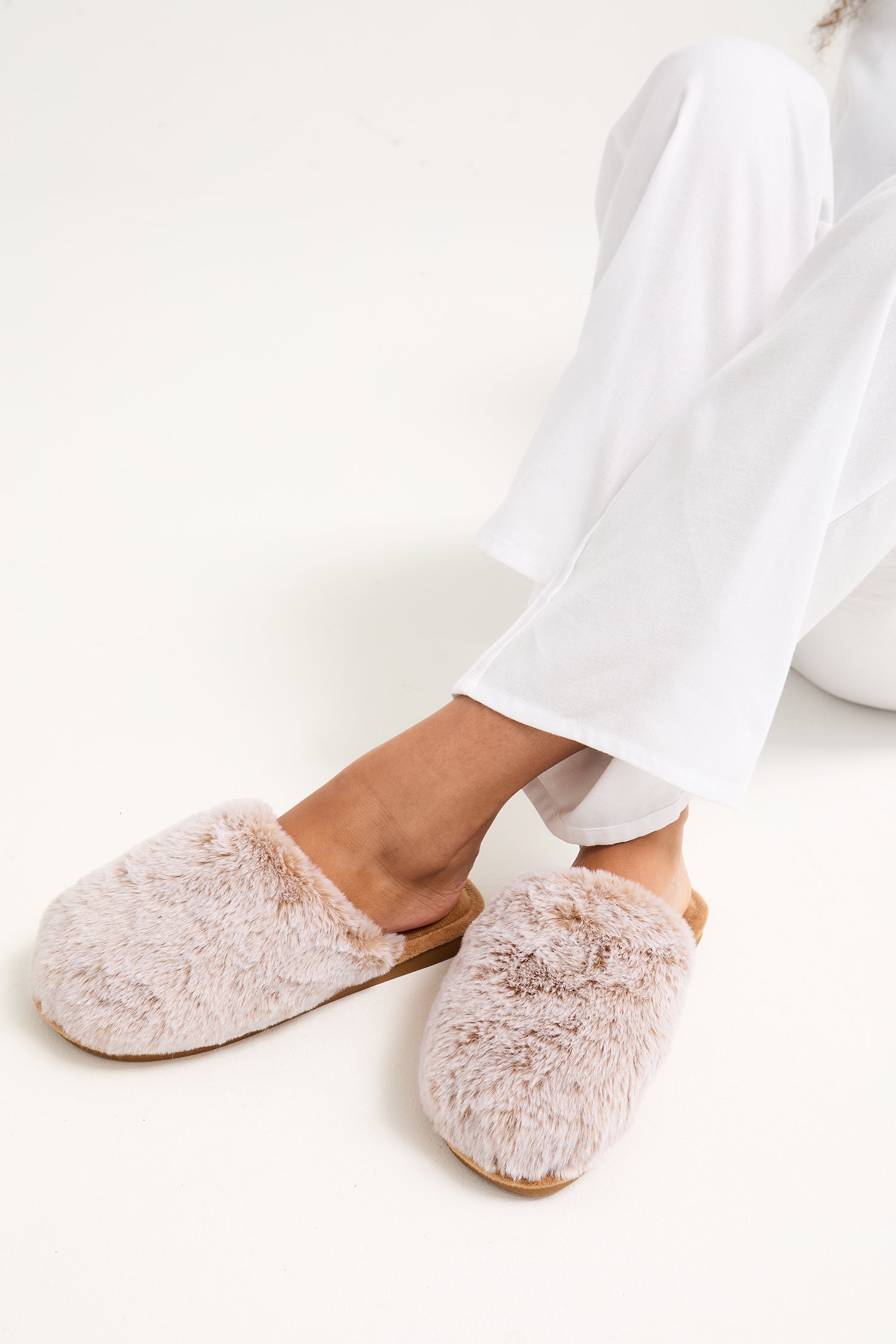 Demi Mule Slippers in Caramel