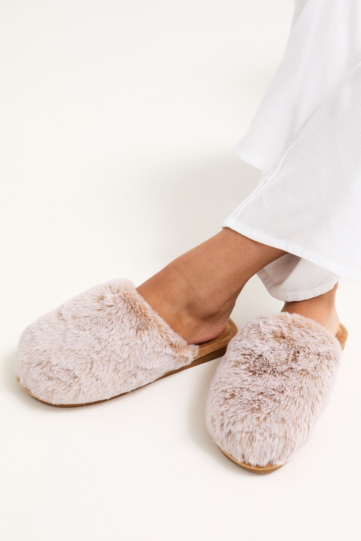 Demi Mule Slippers in Caramel