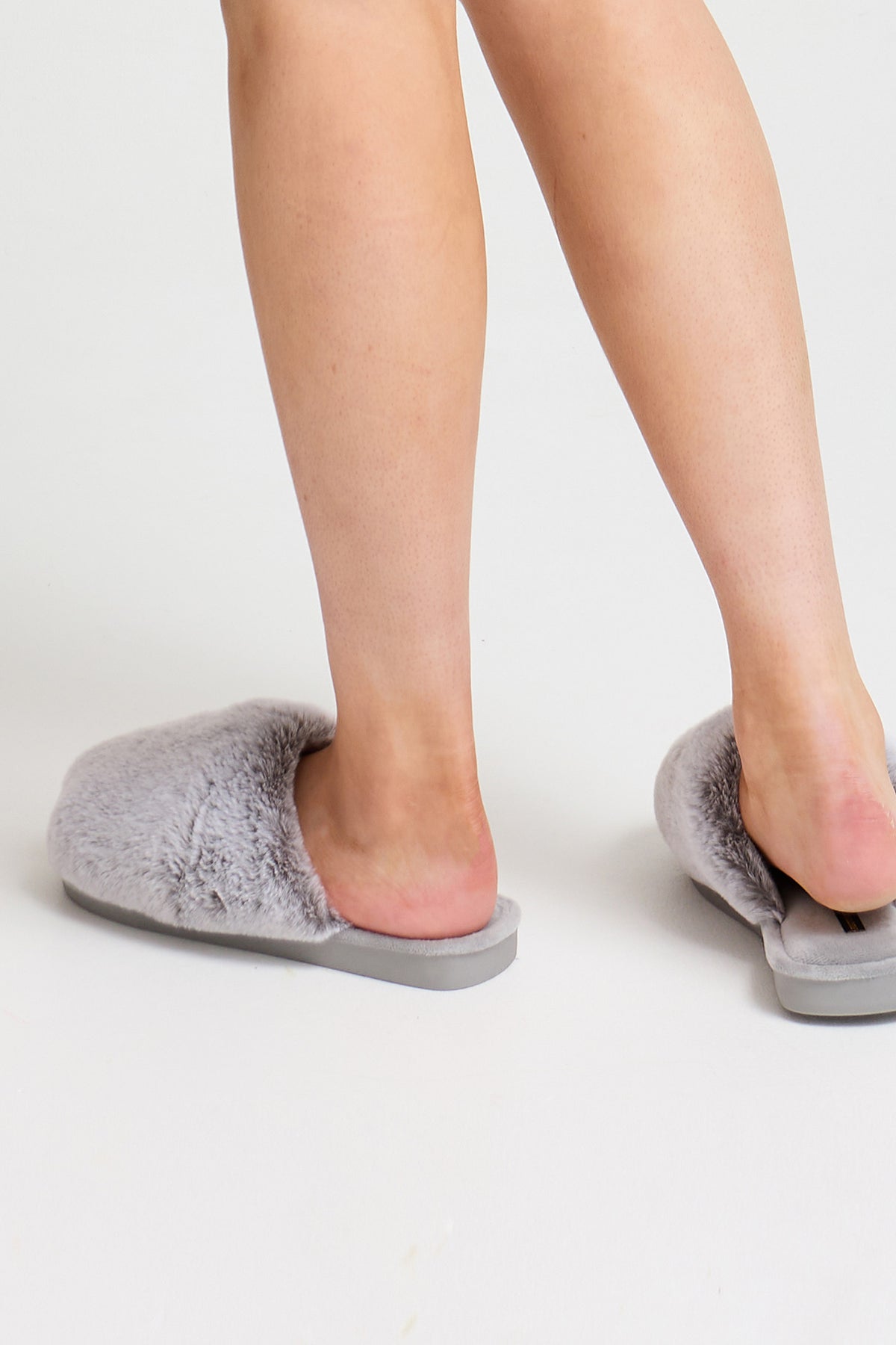 Demi Mule Slippers in Grey