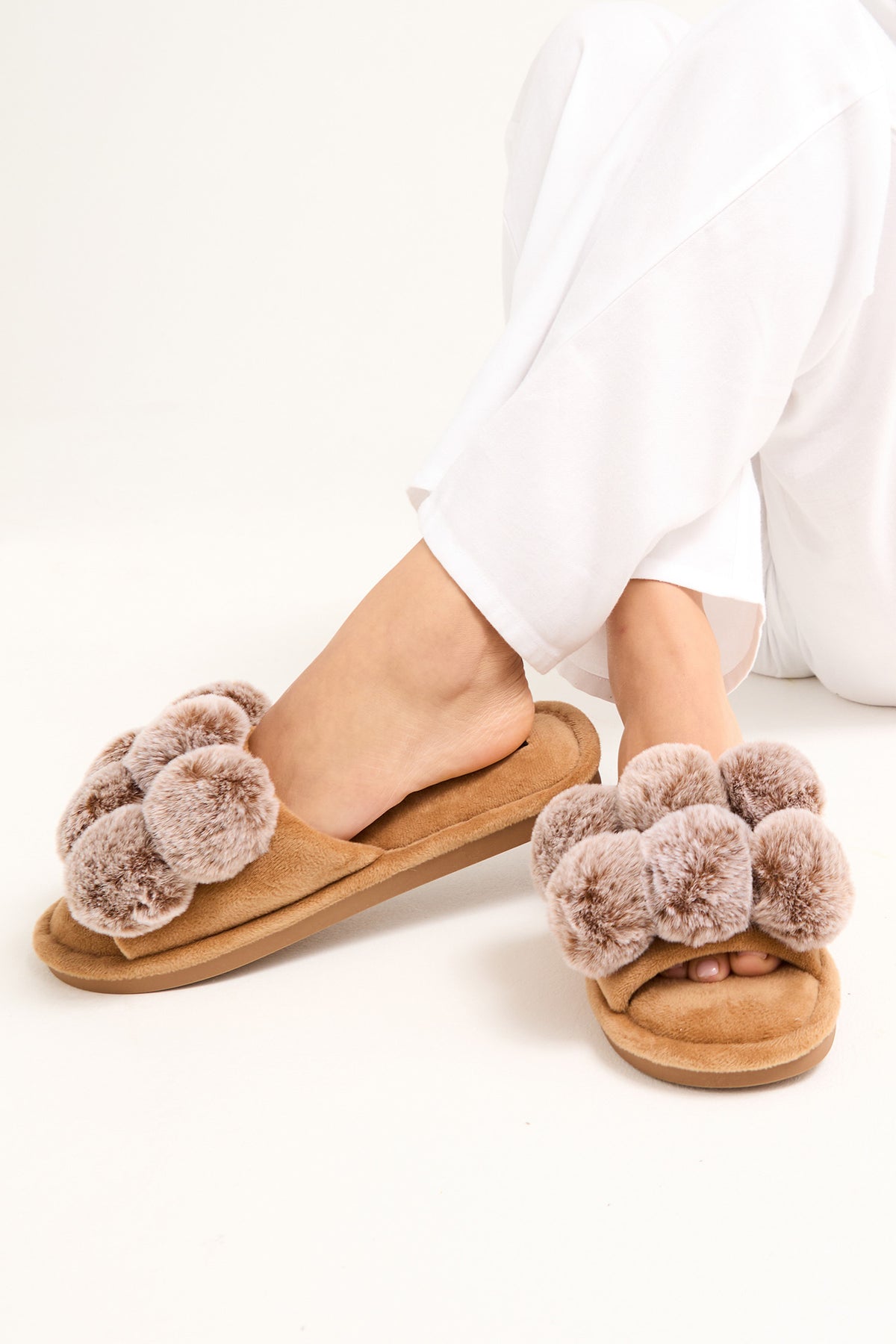 Dolly Slippers in Caramel