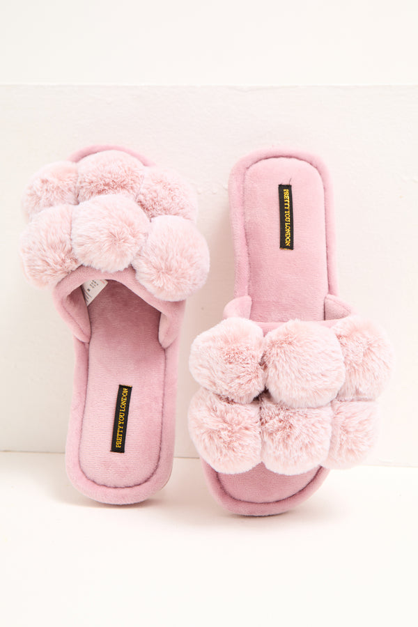 Elegant Dolly Slippers in Pink - Main Image