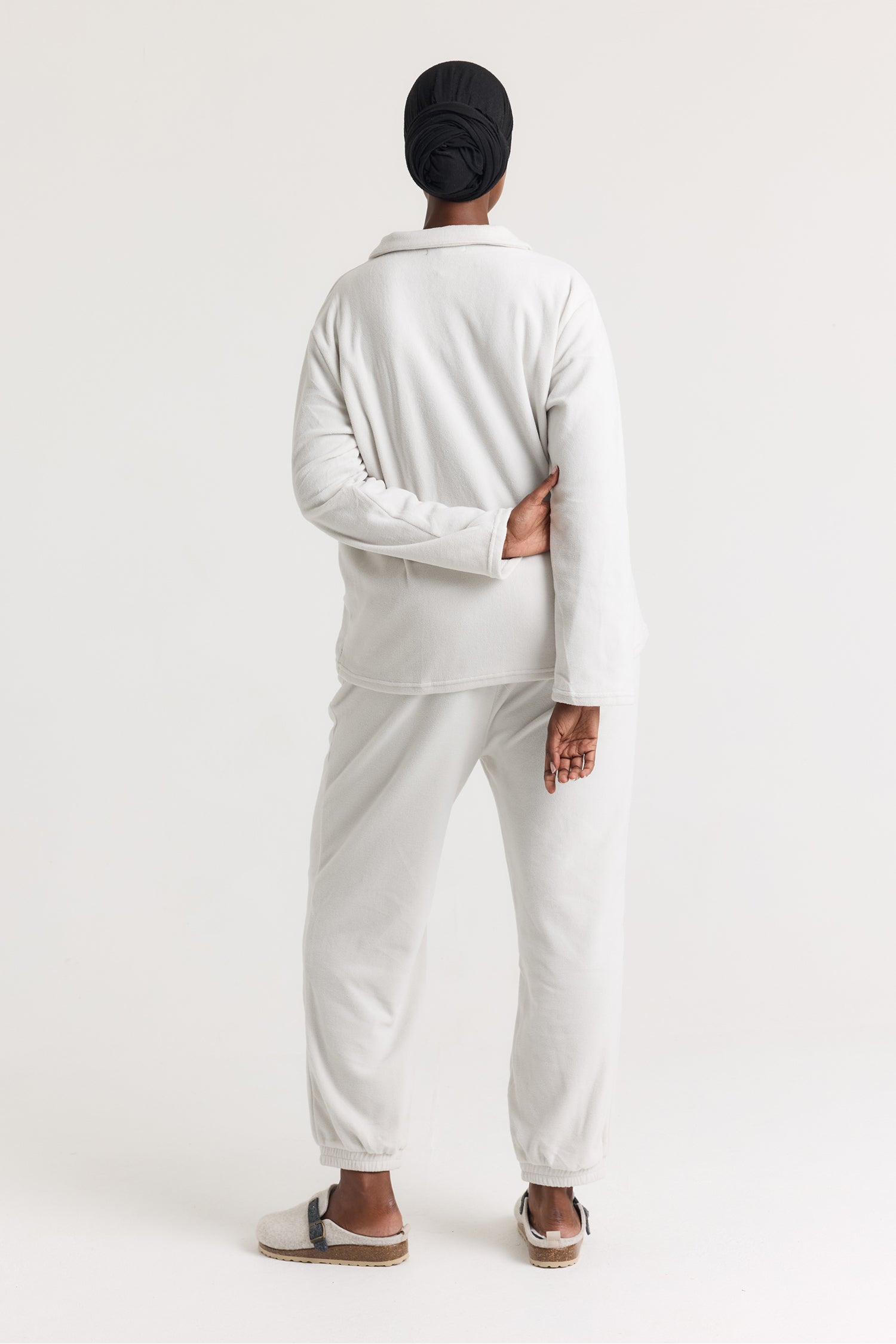 Fleece Lounge Set in Stone