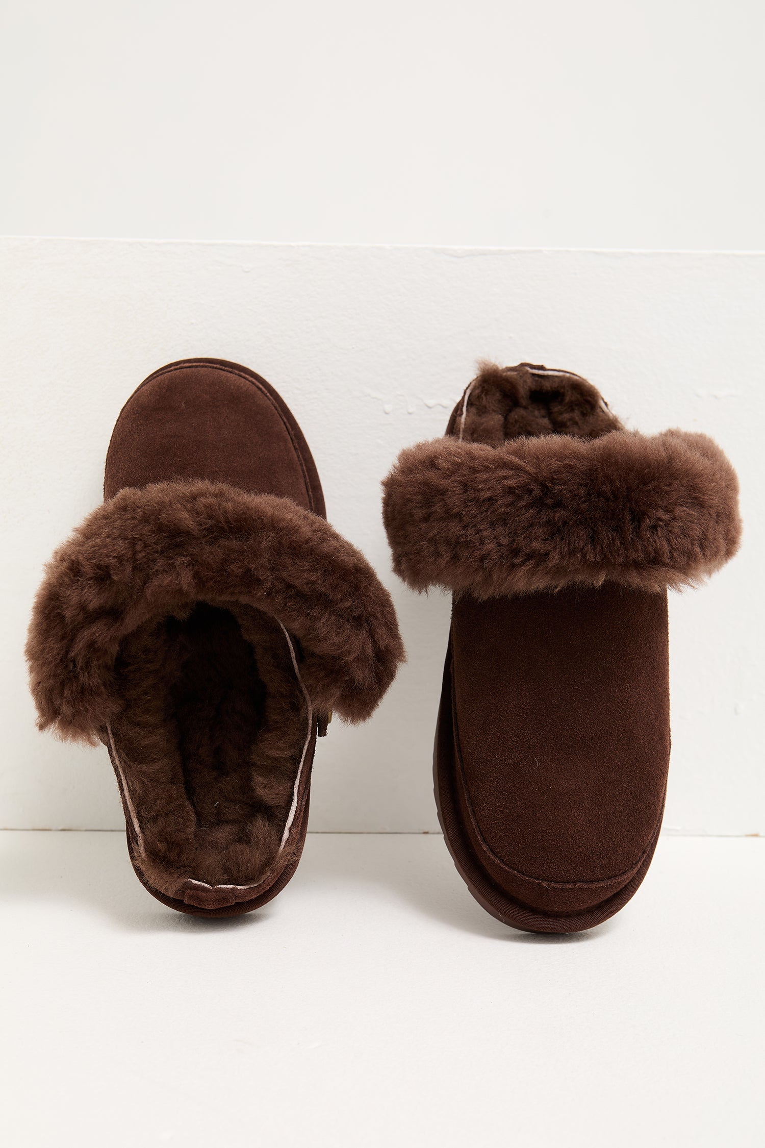 Hallie Sheepskin Multiway Slippers in Chocolate