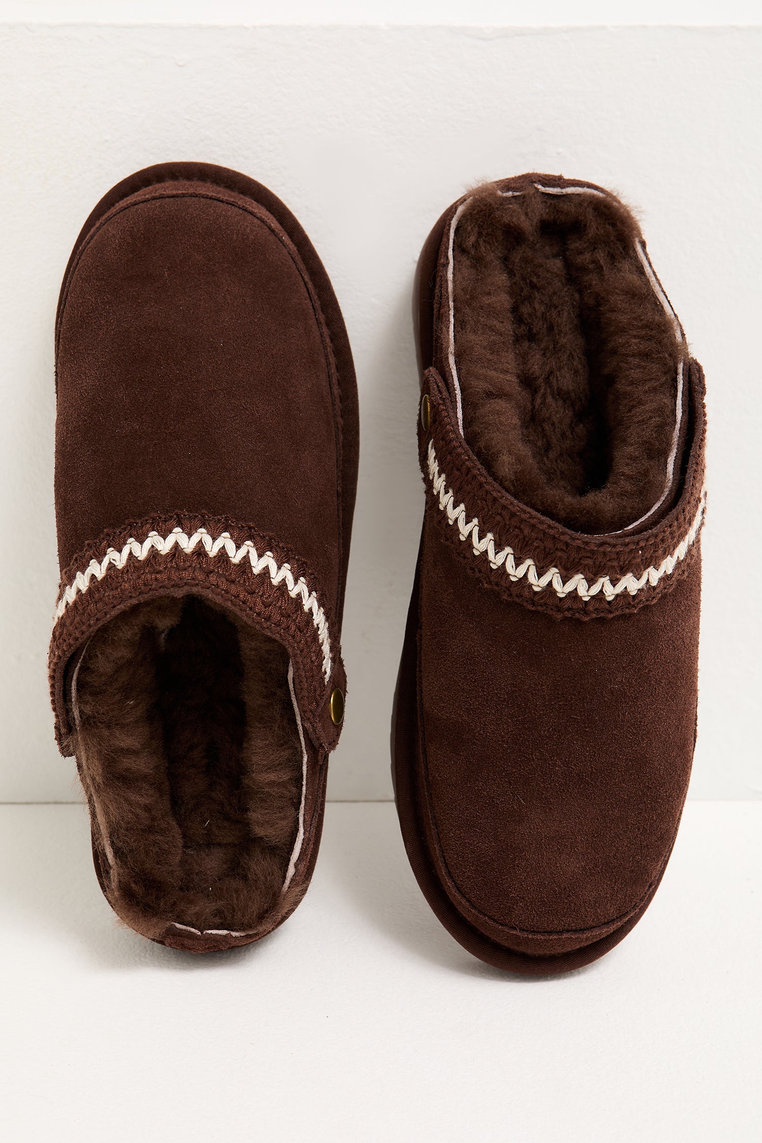 Hallie Sheepskin Multiway Slippers in Chocolate