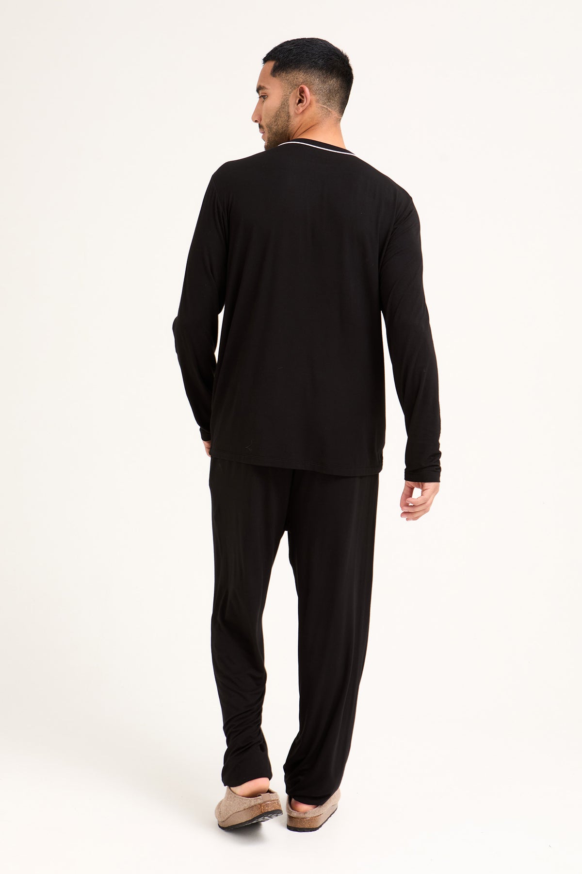 Mister You Bamboo Pyjama Set in Black