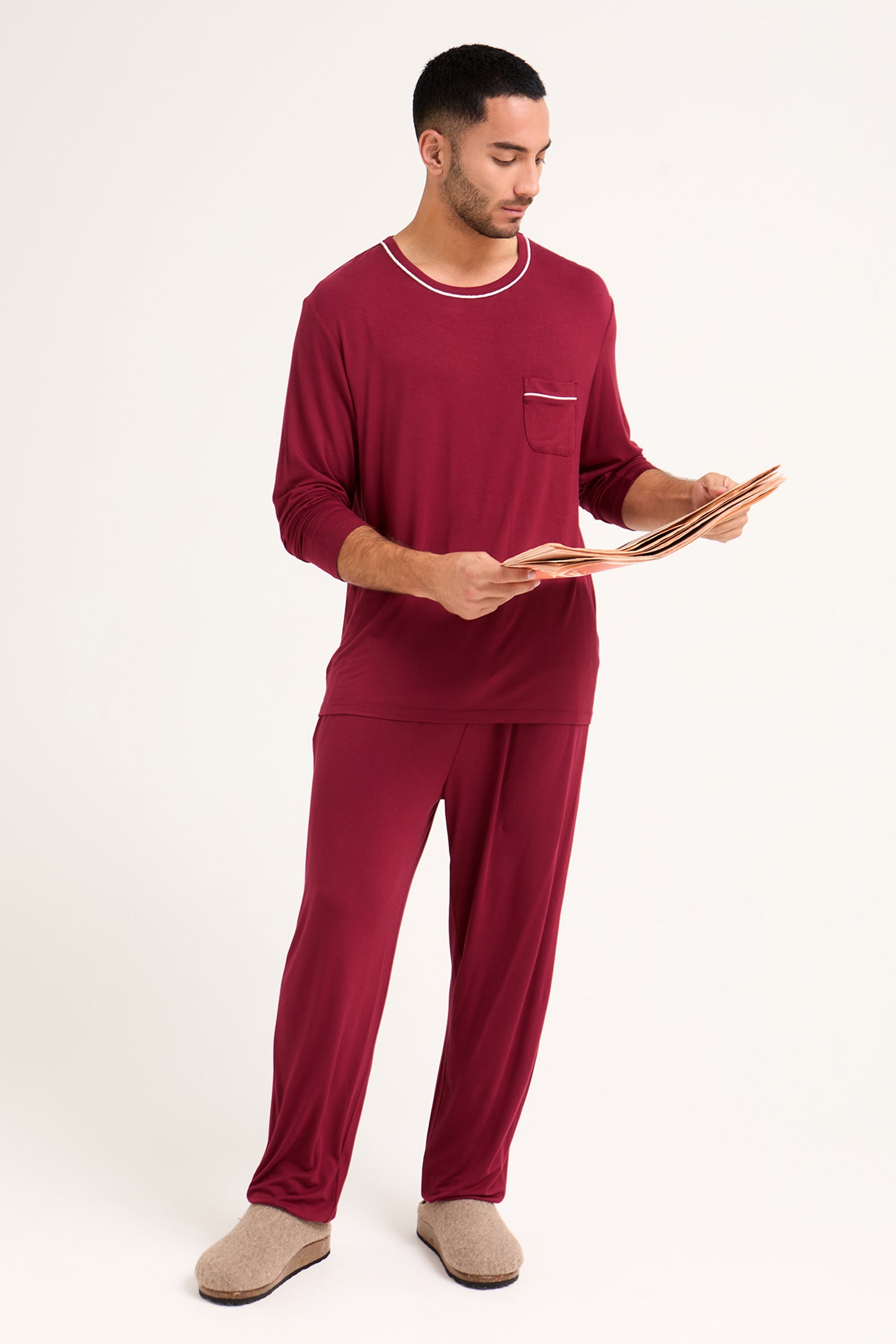Mister You Bamboo Pyjama Set in Claret